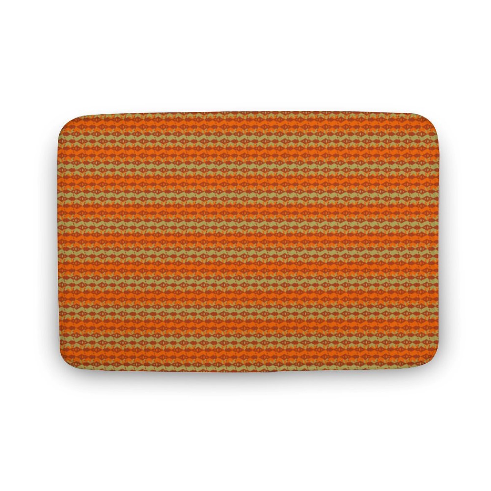 boho striped orange beige