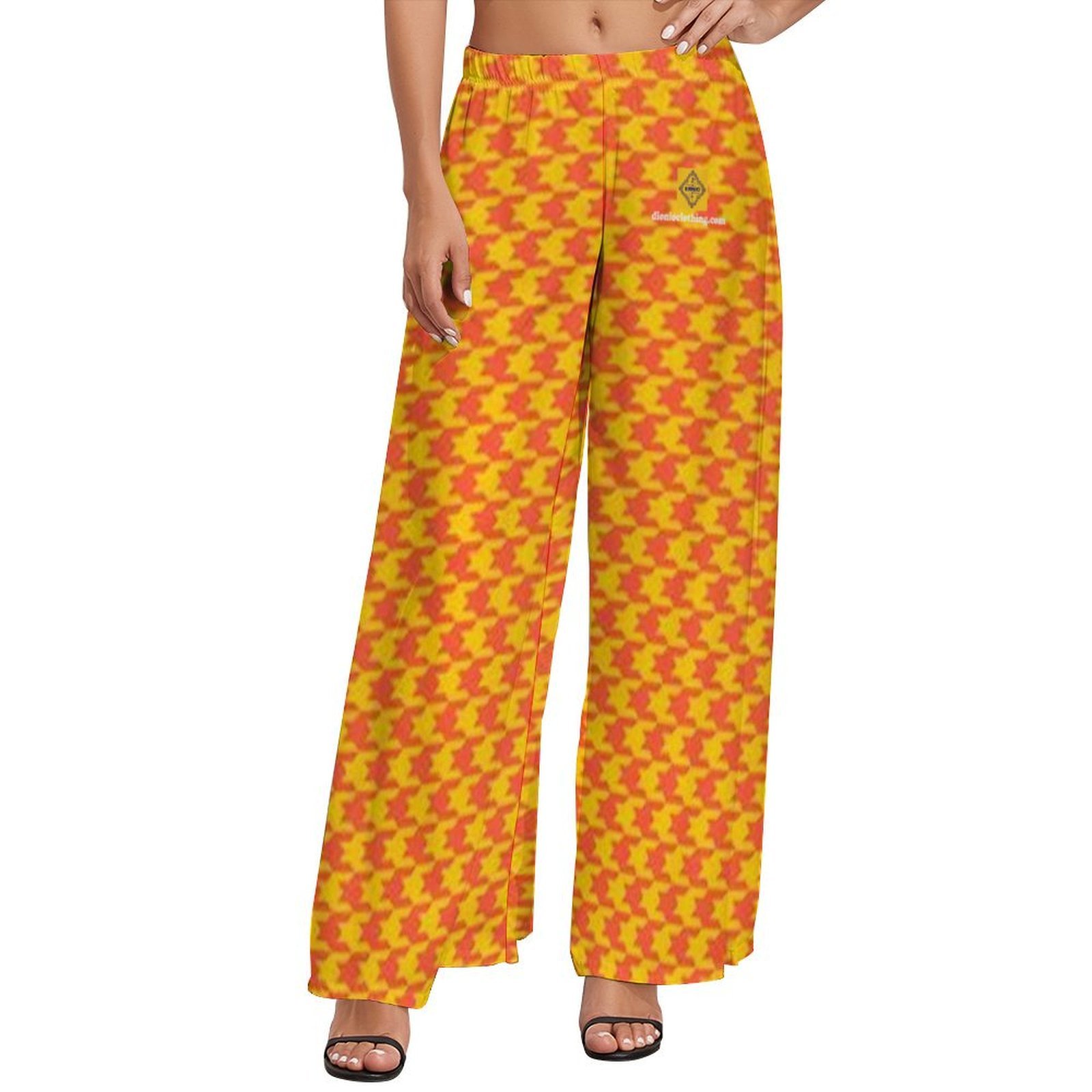 DIONIO Clothing - Ladies' Red & Yellow Striped Wide Leg Pants