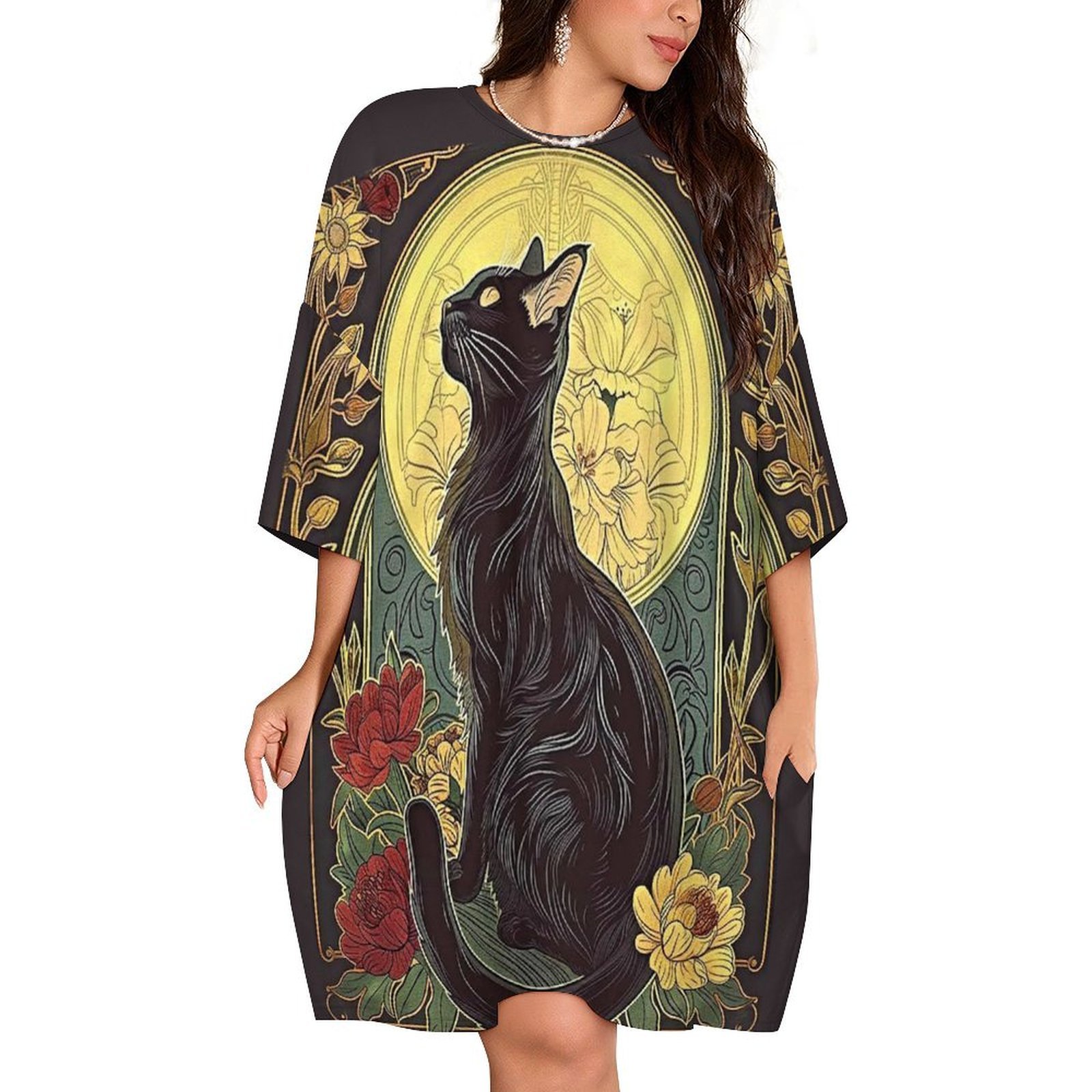 Black Cat Among Crocuses