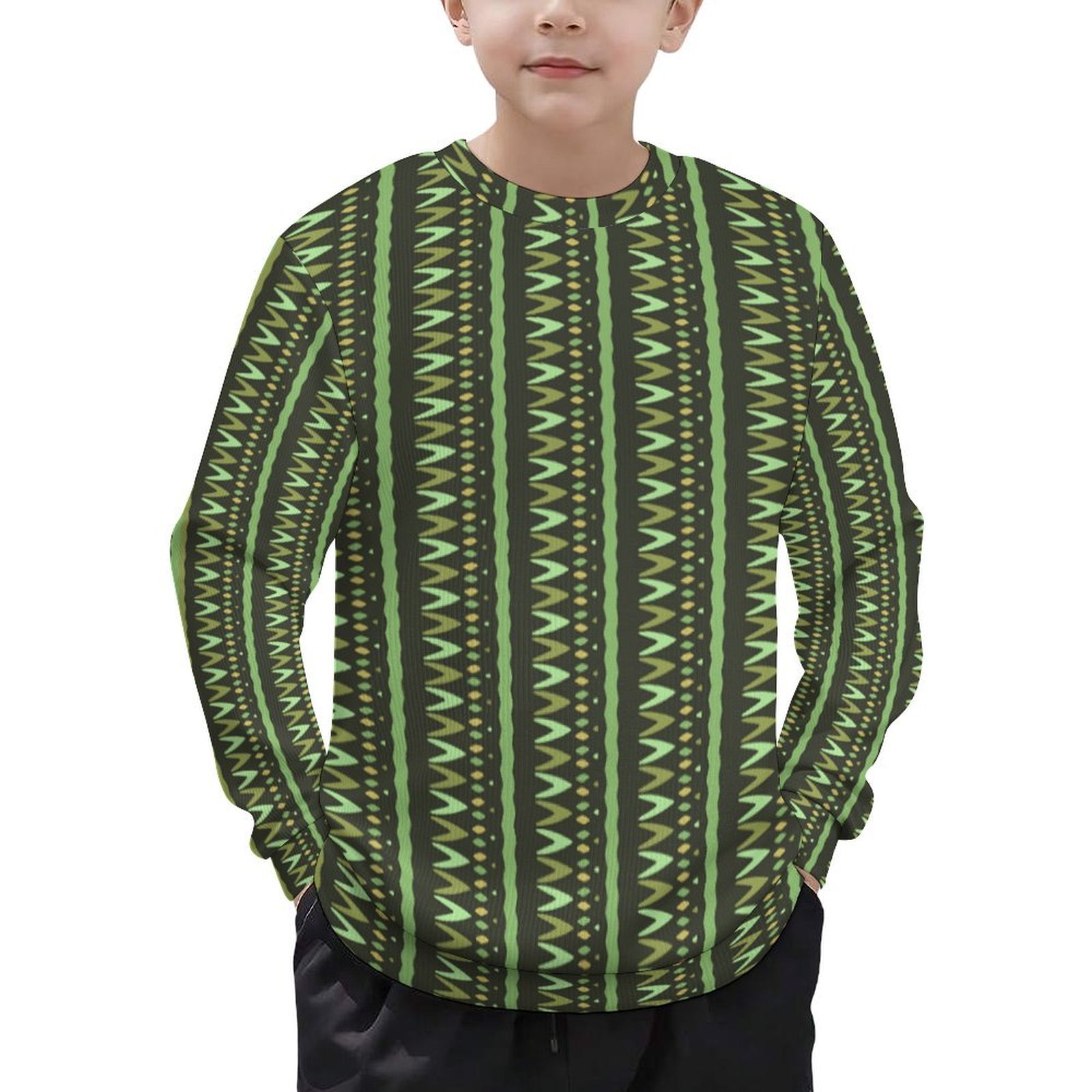 boho striped grey moss aquamarine