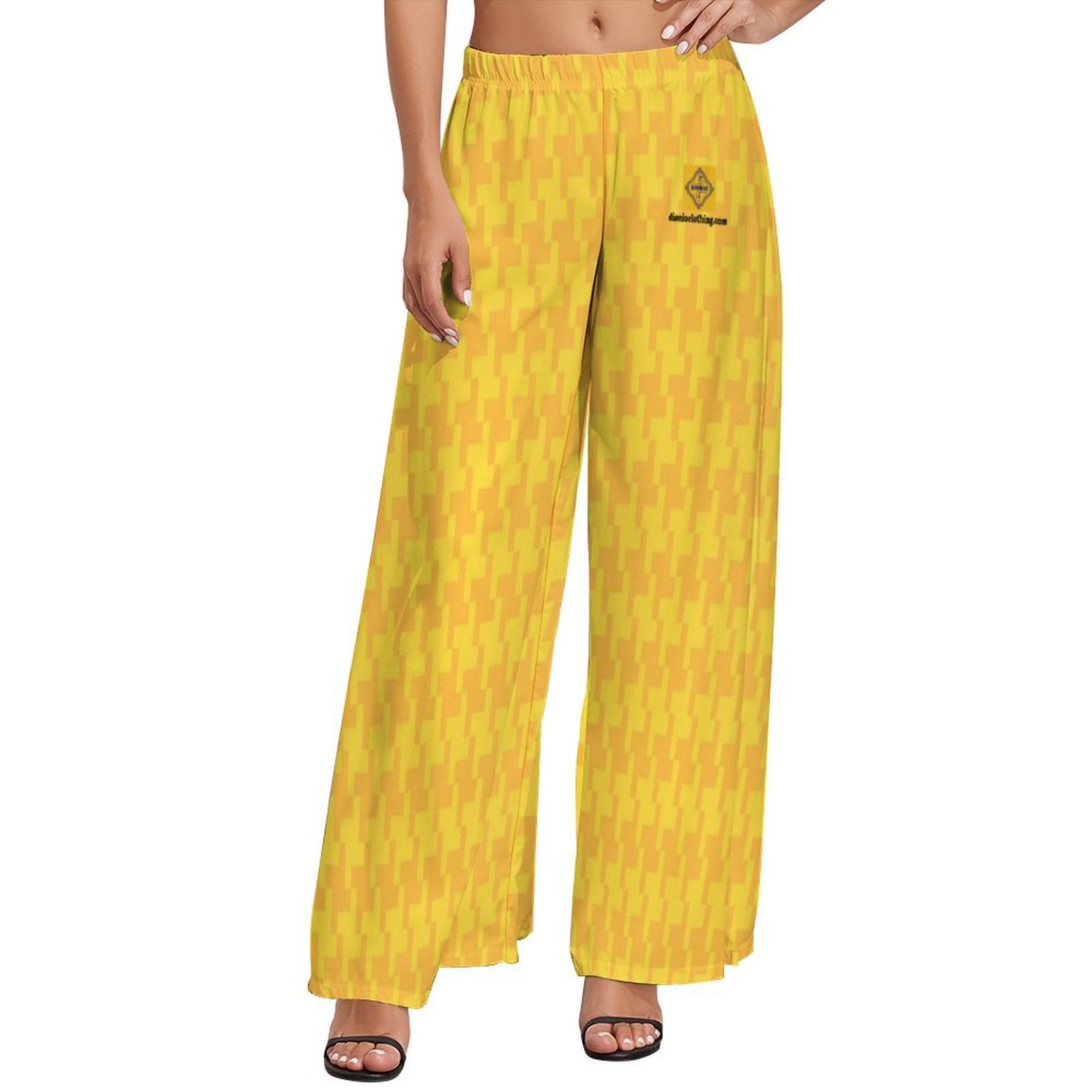 DIONIO Clothing - Ladies' Yellow & Orange Striped Wide Leg Pants