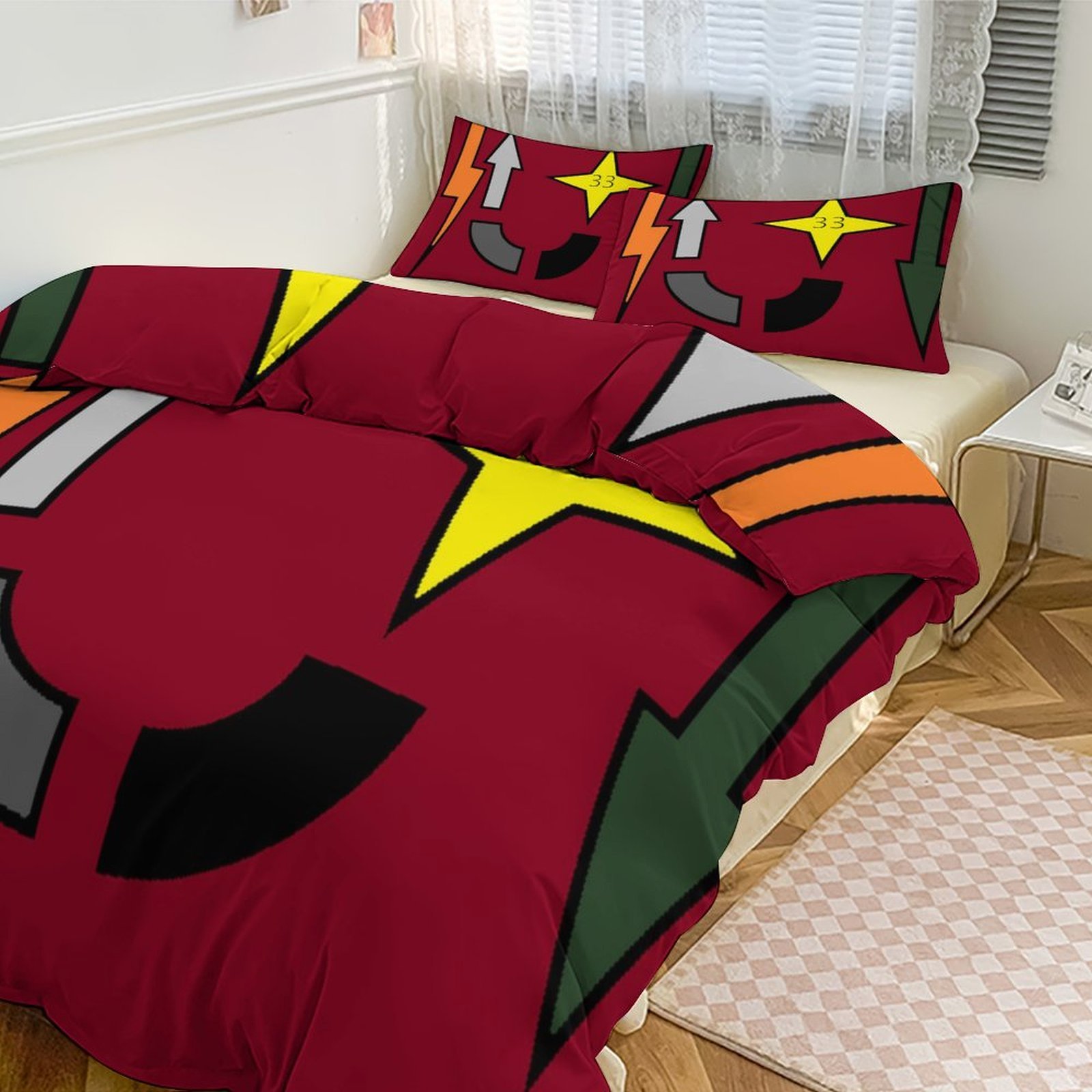 3-Piece Bedding Set (1 Duvet Cover + 2 Pillow Shams)