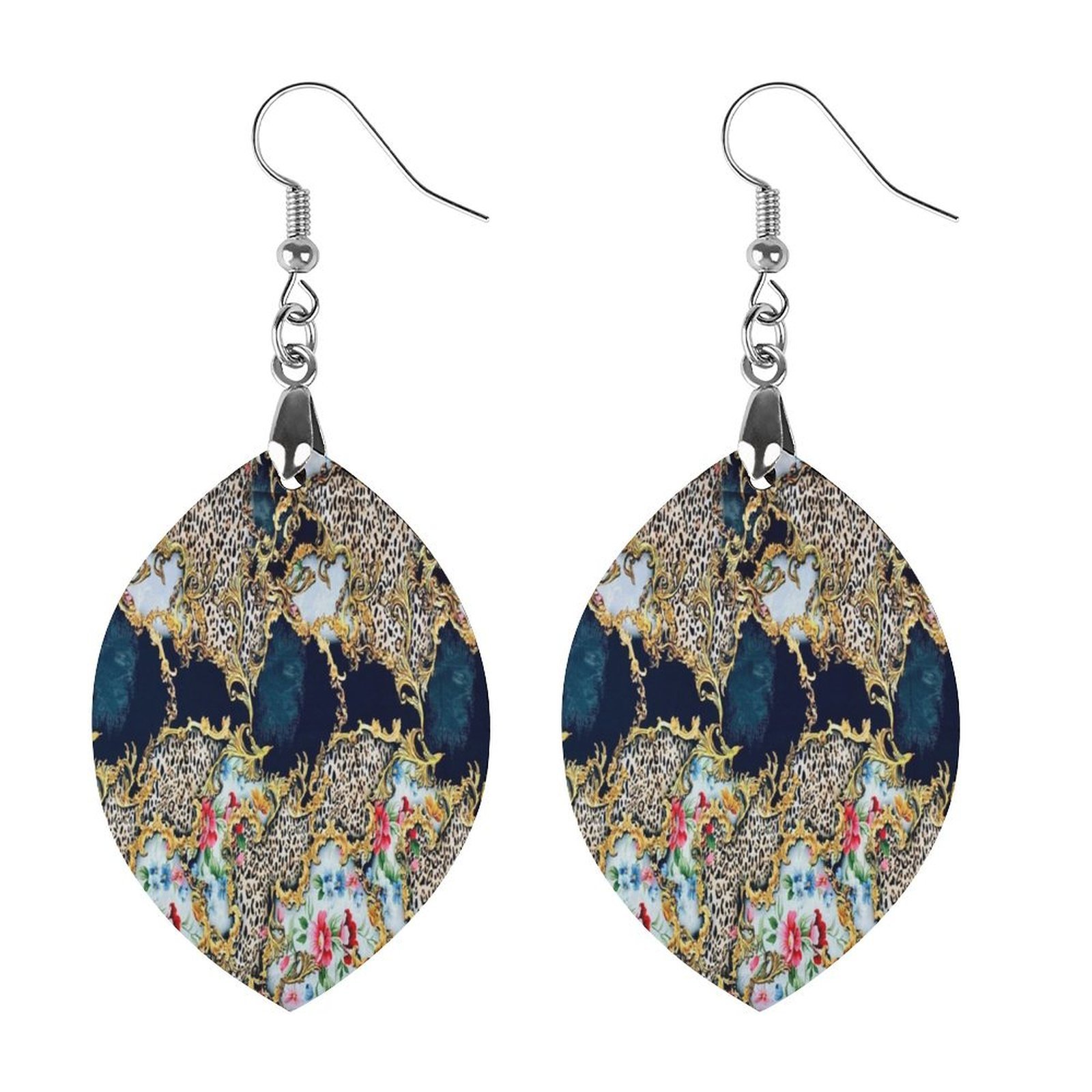 Wooden earrings pendant