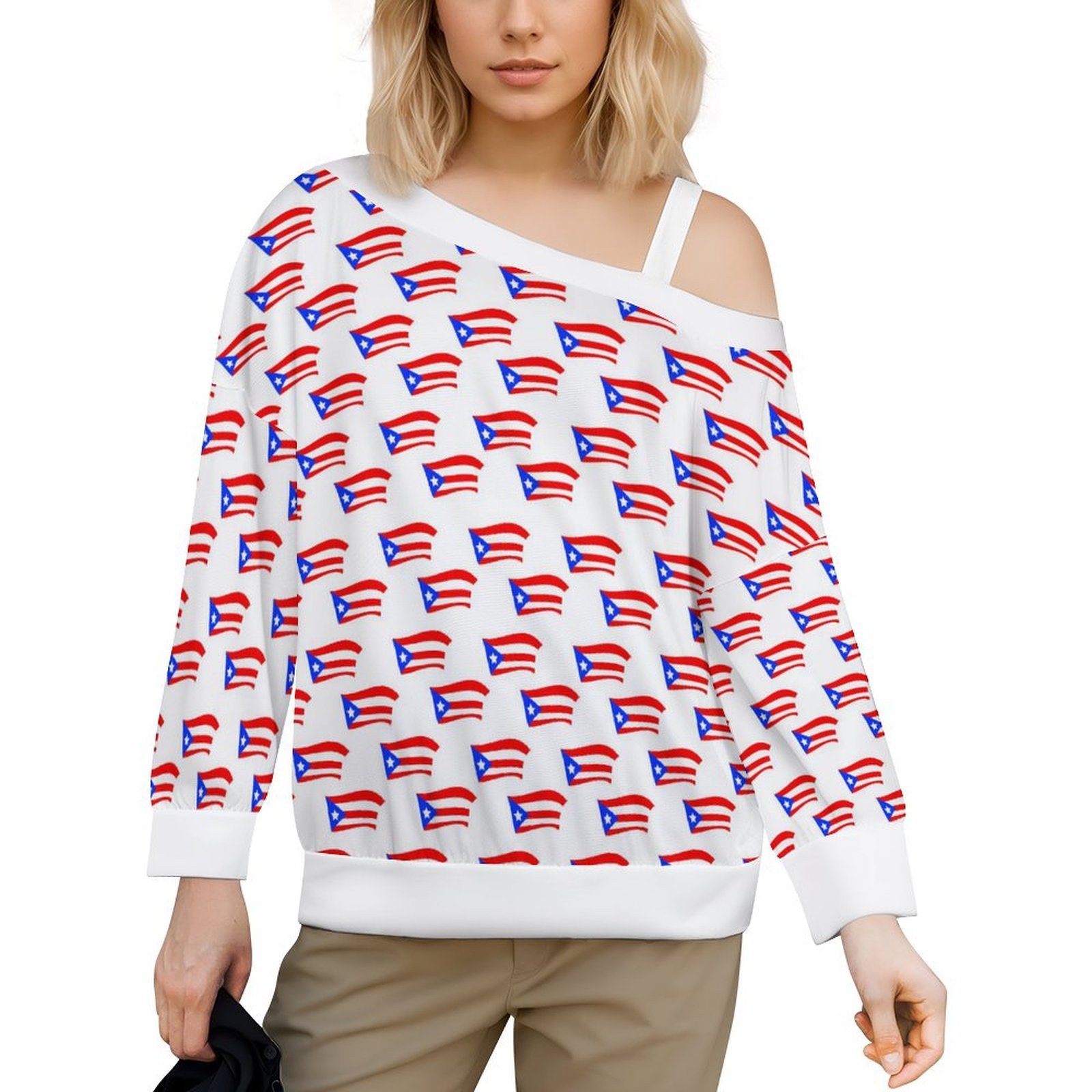 Puerto Rican Flags White