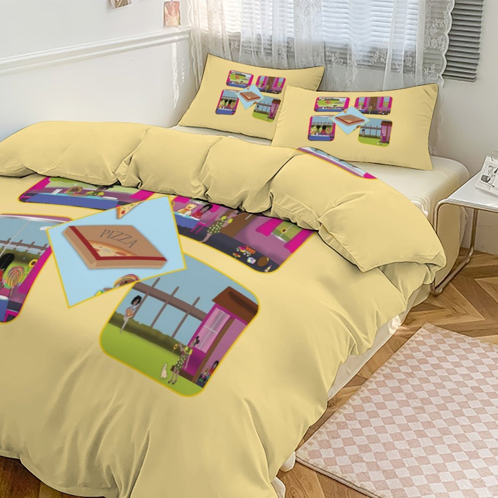 3-Piece Bedding Set (1 Duvet Cover + 2 Pillow Shams)