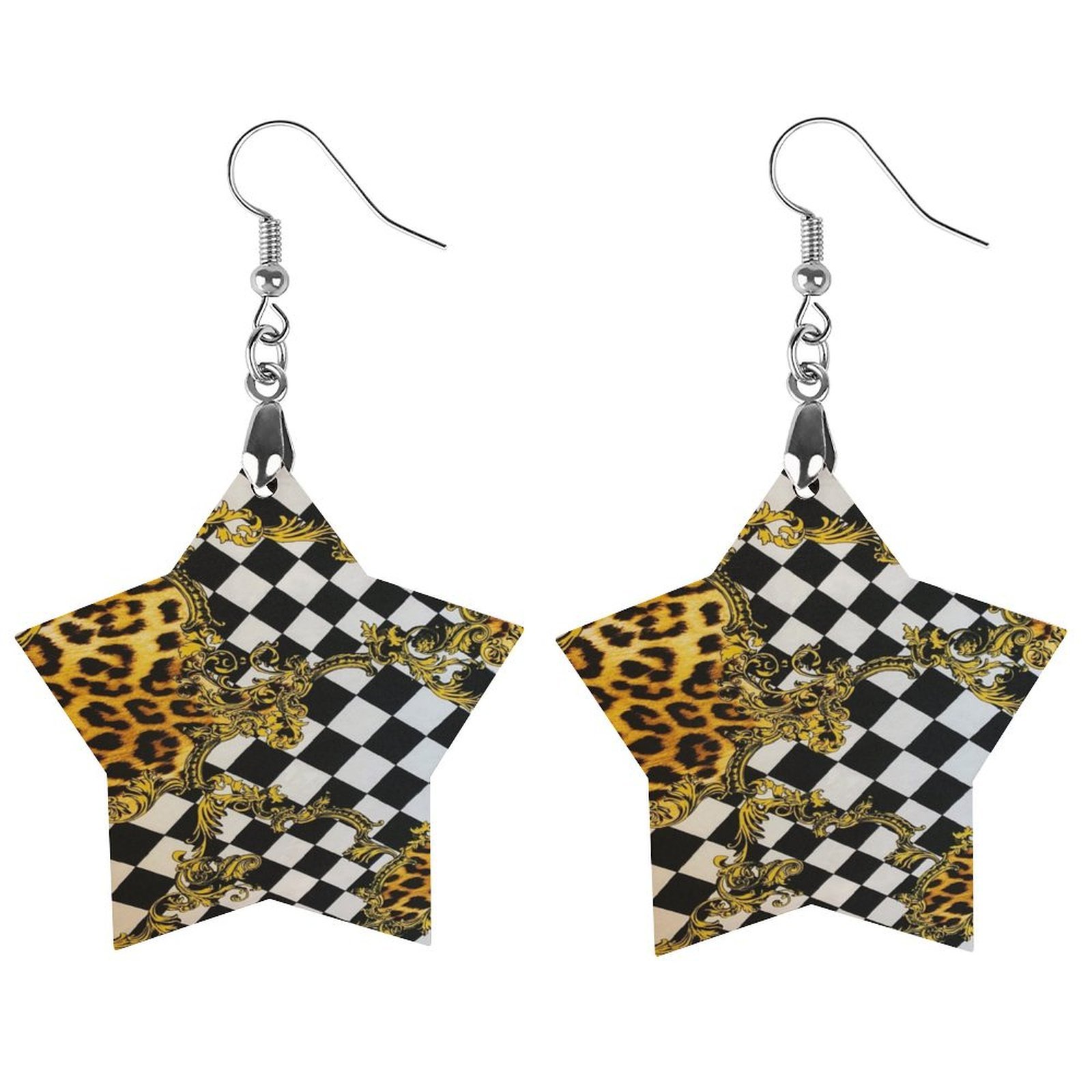 Wooden earrings pendant