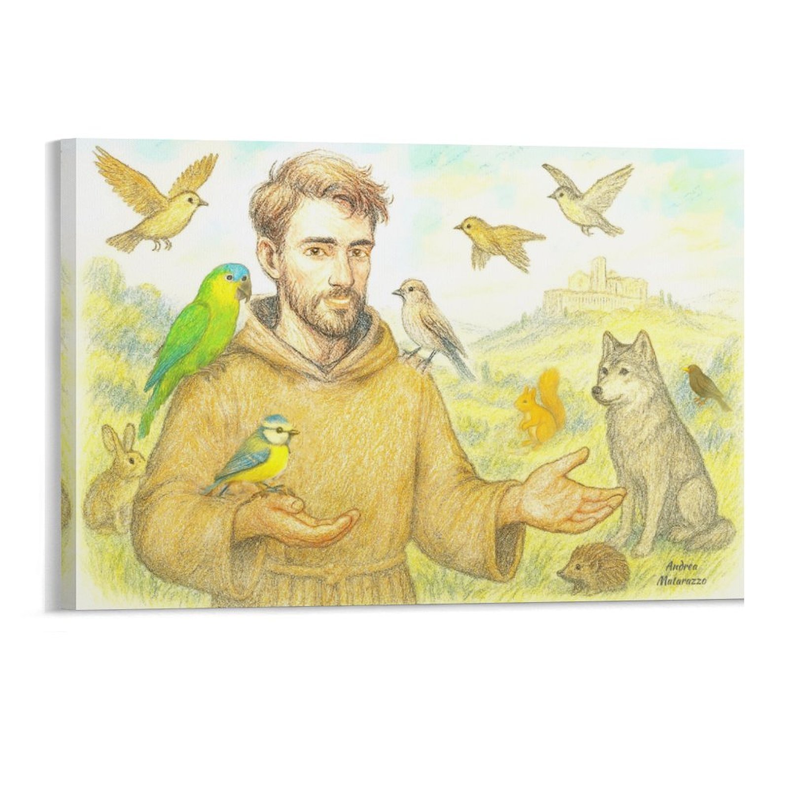 Saint Francis and the sermon to the birds and animals