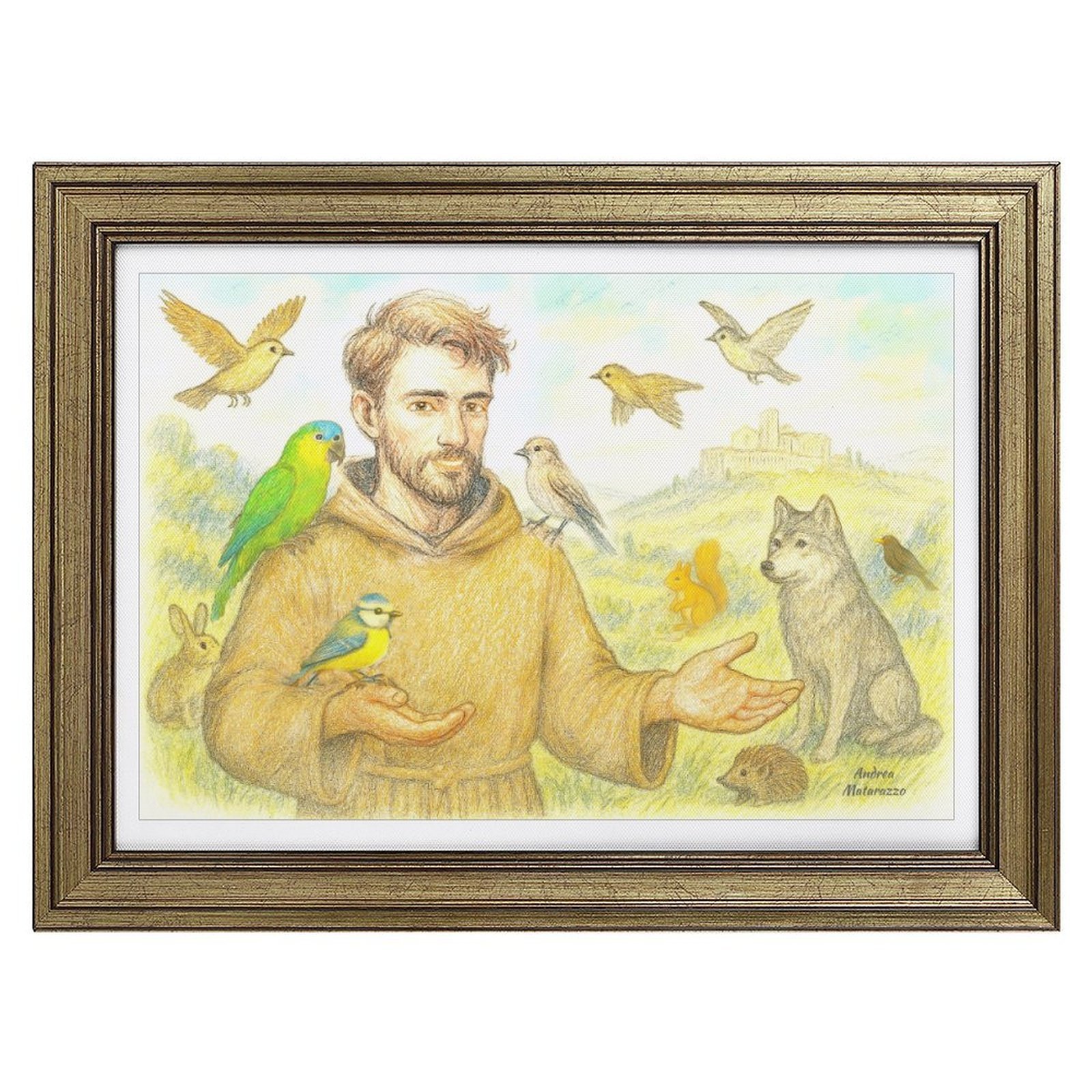 Saint Francis and the sermon to the birds and animals