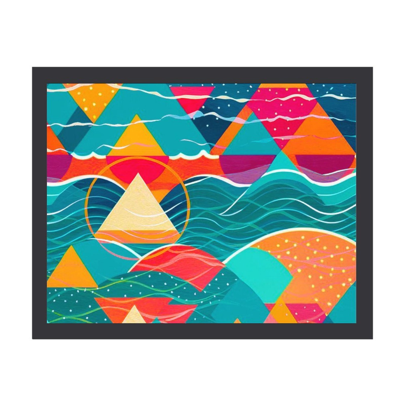 Abstract Mountains and River