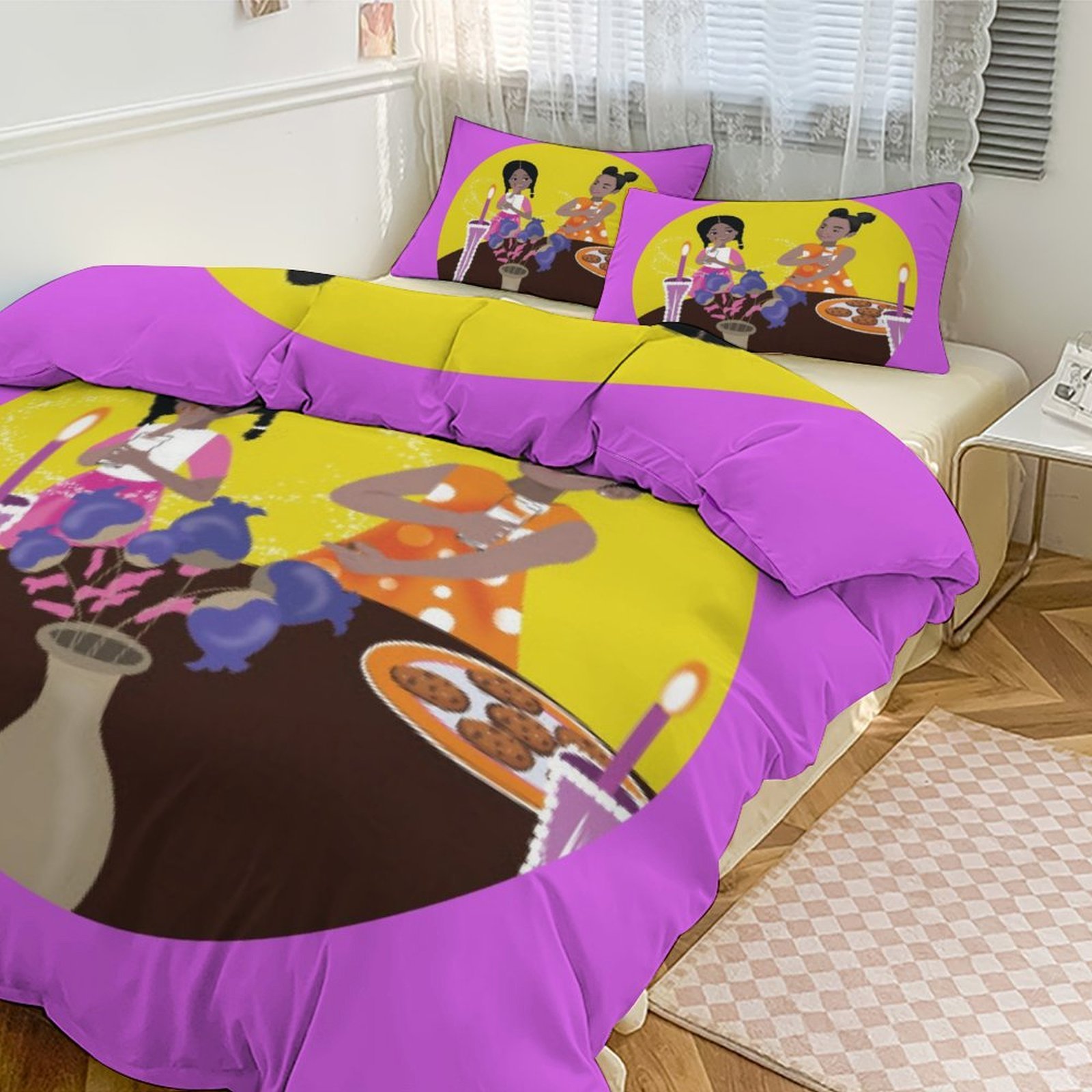 3-Piece Bedding Set (1 Duvet Cover + 2 Pillow Shams)