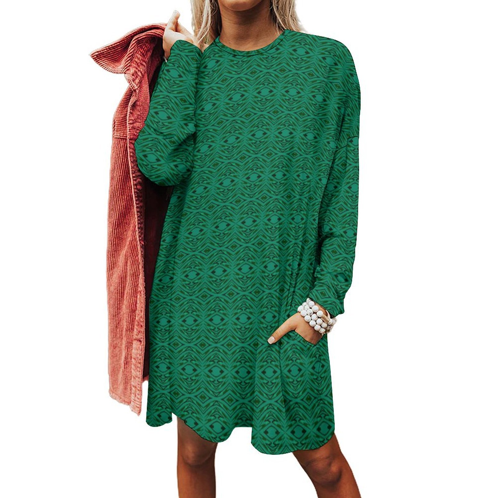 eclectic dark turquoise long