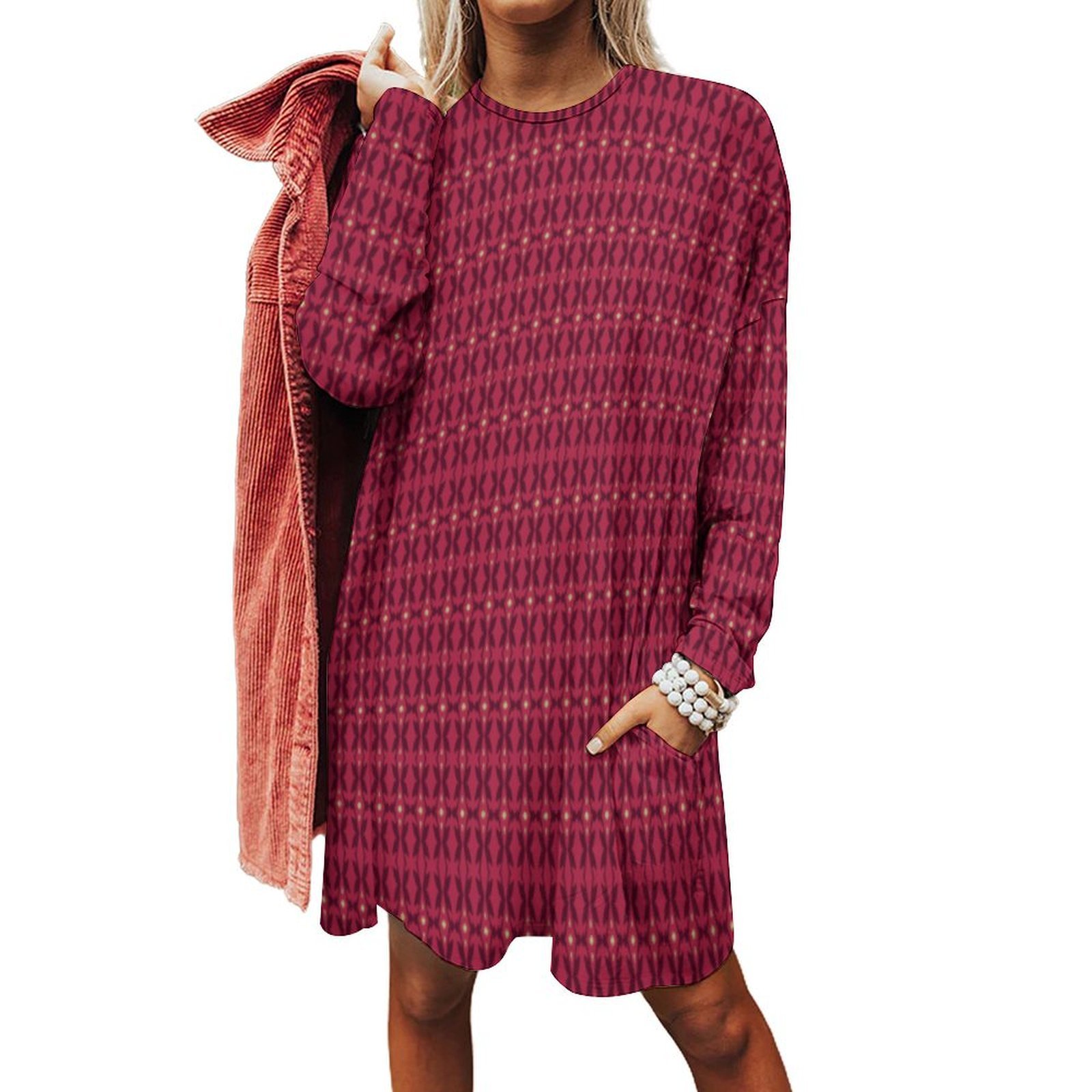 boho ornamental burgundy beige