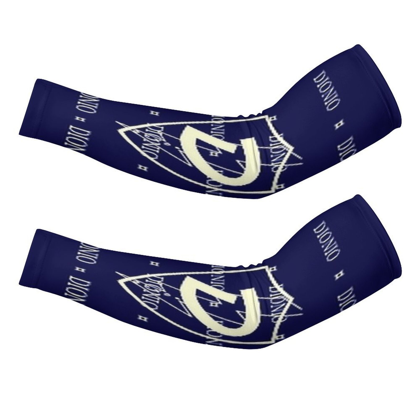 DIONIO Clothing - Monogram Blue Cooling Compression Arm Sleeves Cooling Compression Arm Sleeves