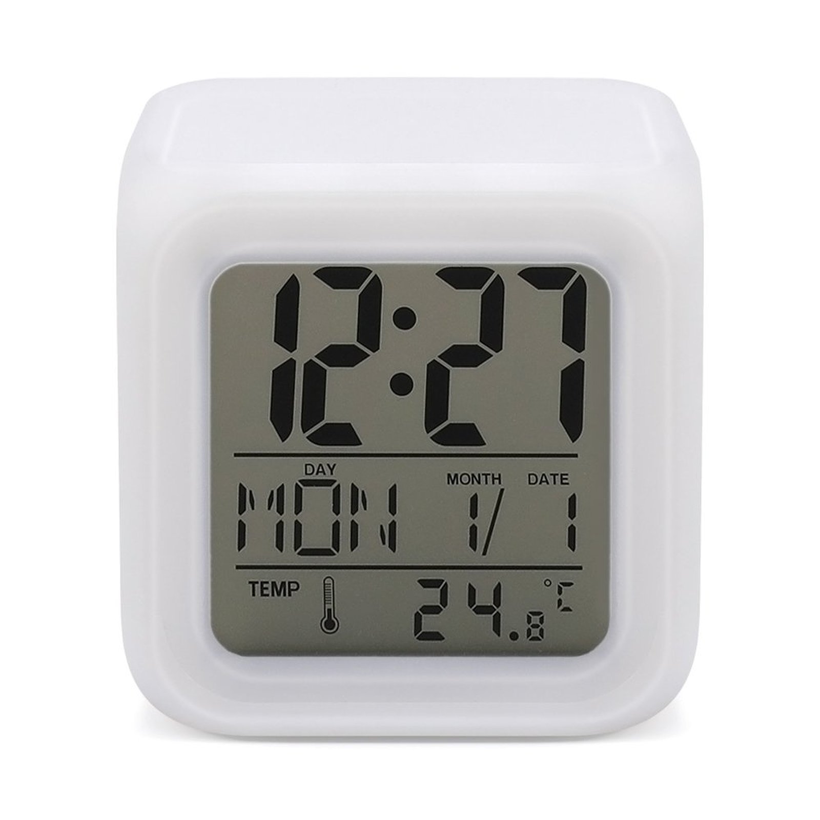 Color change alarm clock