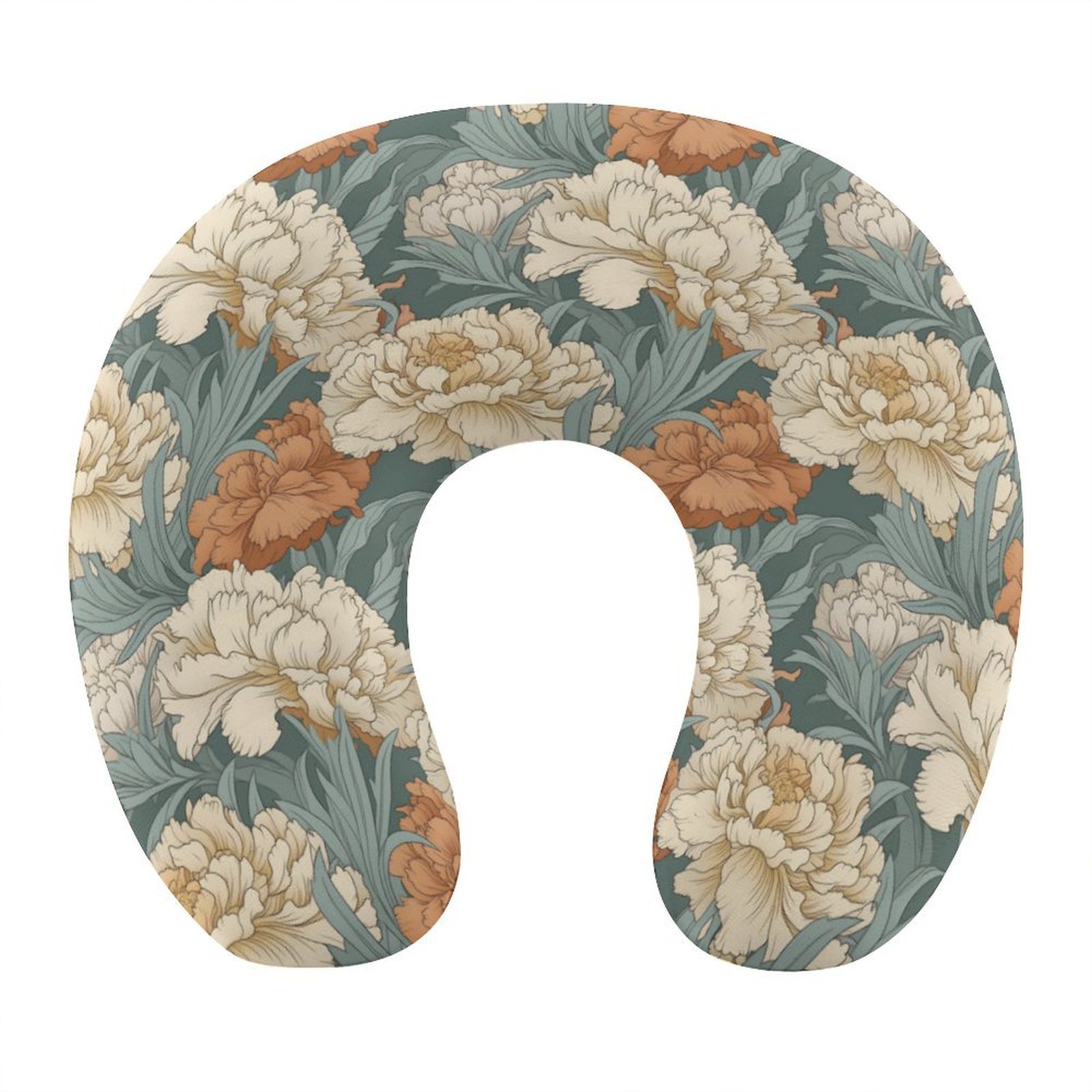 WMorris Cream Floral Neck Pillow