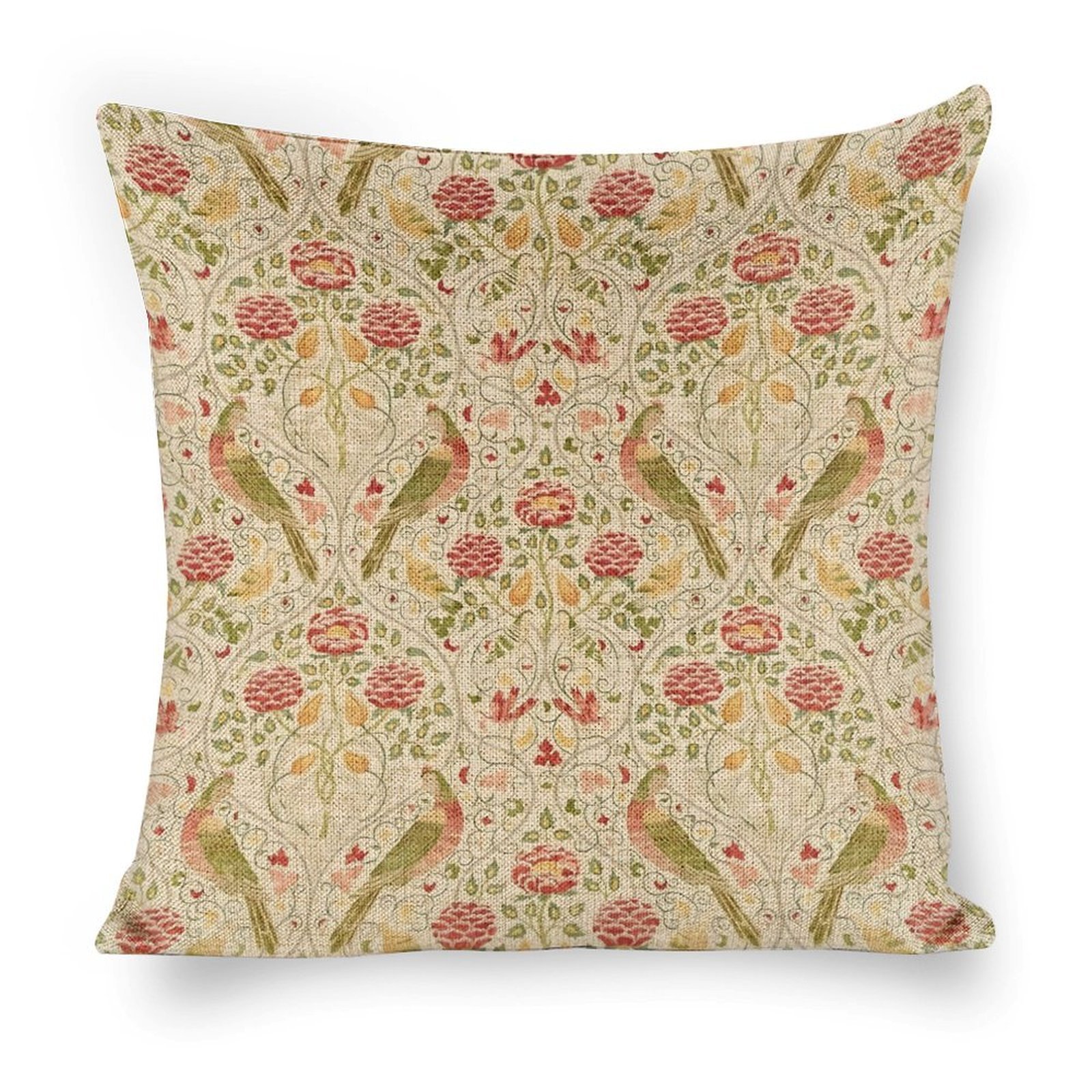 WMorris light pattern Linen Pillow Case