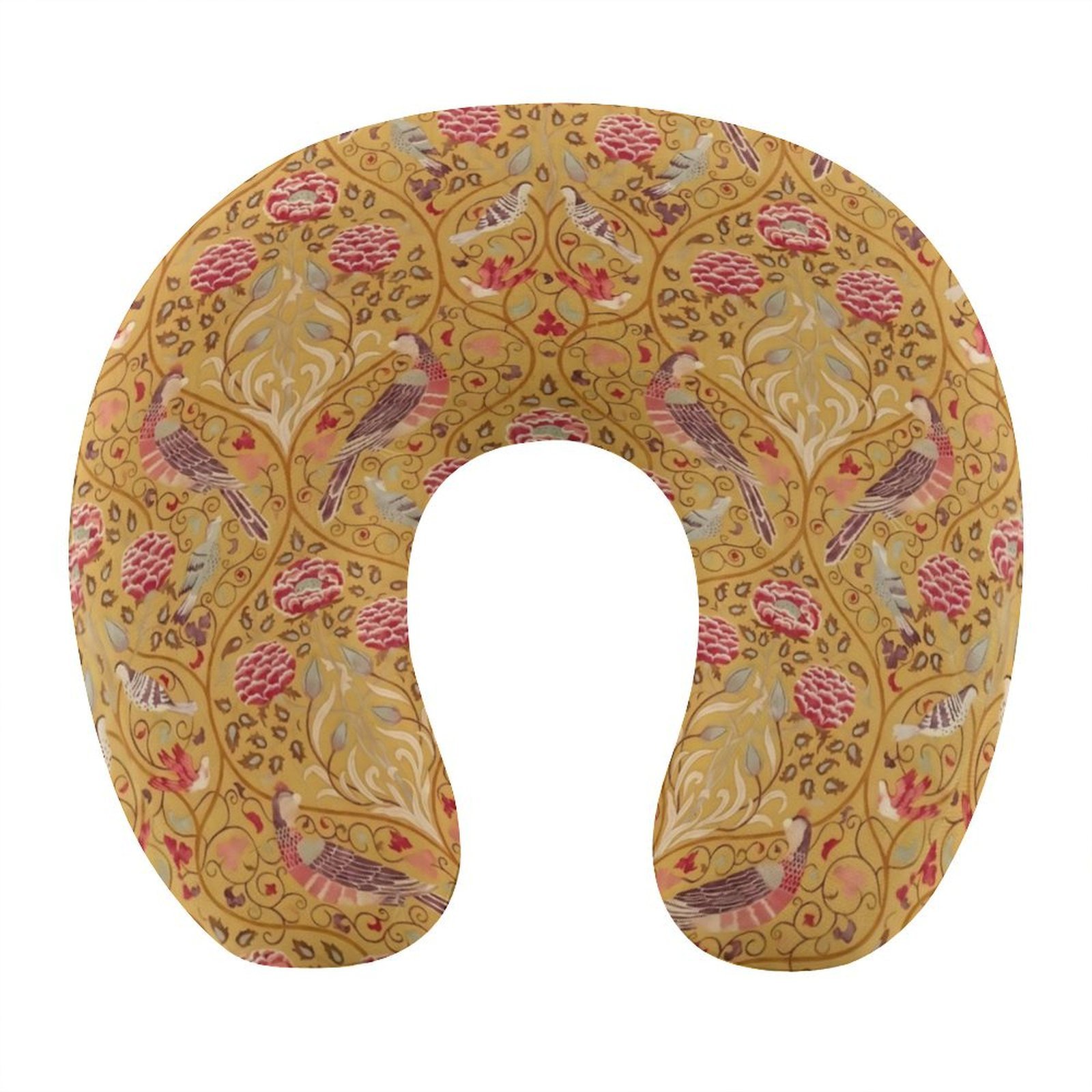WMorris gold floral Neck Pillow
