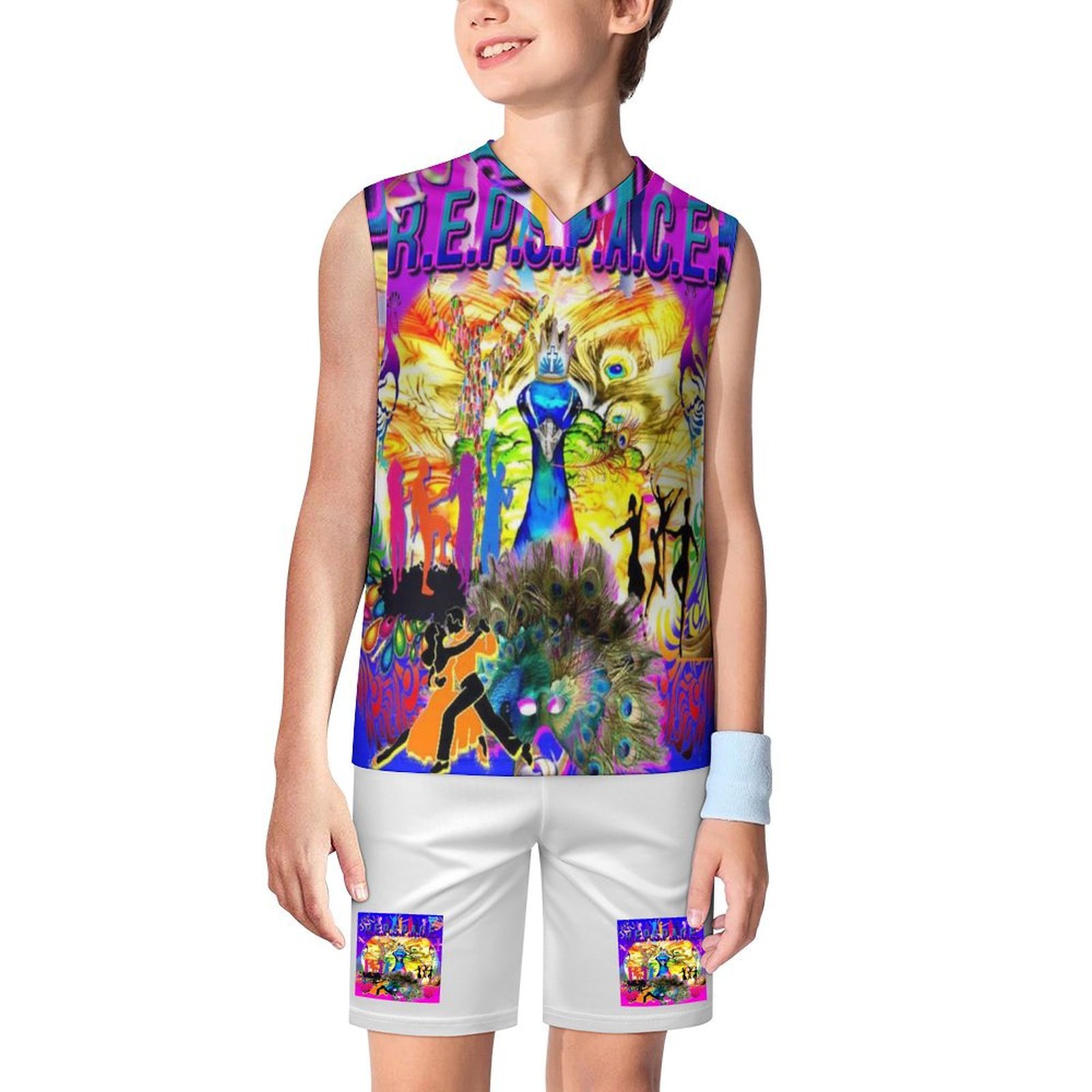 JNV REPSPACE BASKETBALL GIRLS JERSEY PURPLE AND PINK