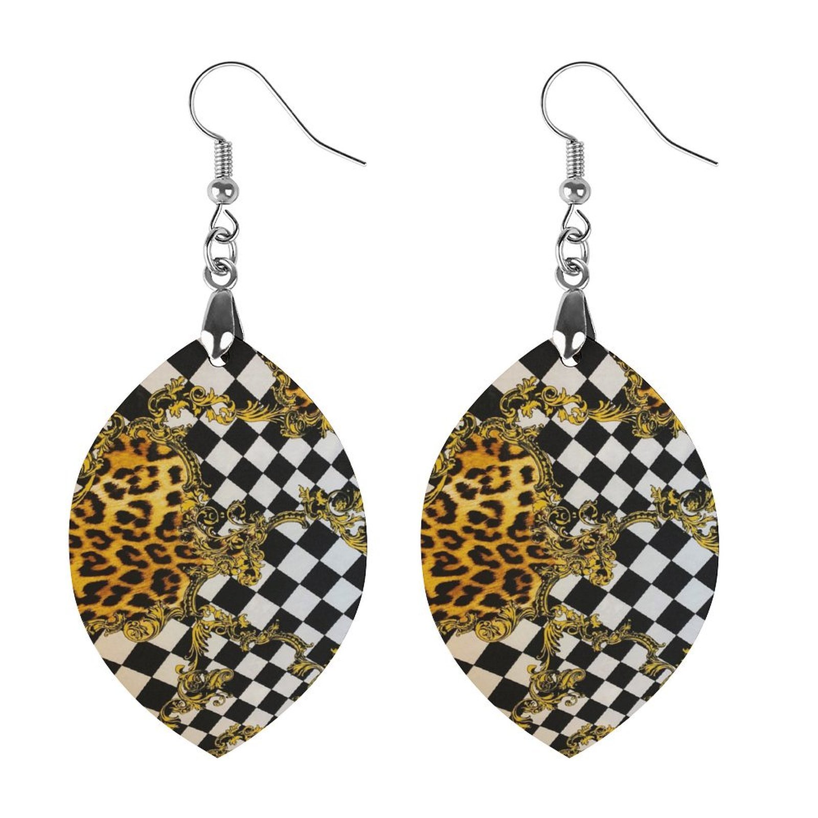 Wooden earrings pendant