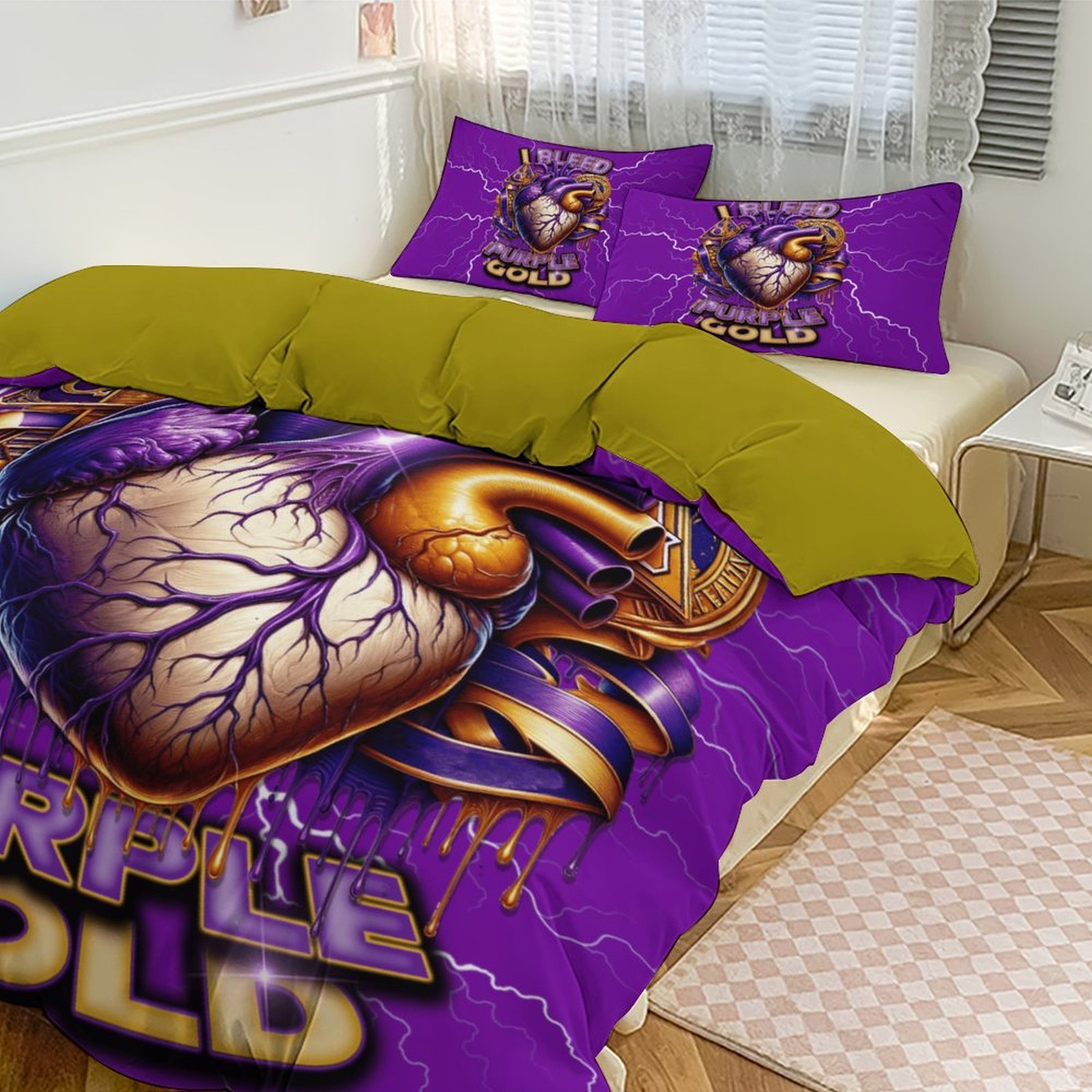 3-Piece Bedding Set (1 Duvet Cover + 2 Pillow Shams)