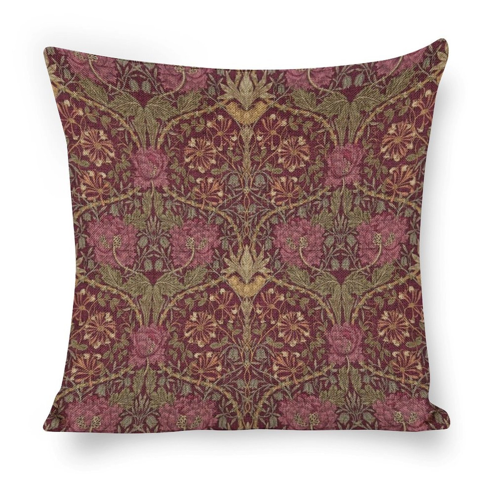 WMorris Classic Pattern Print Linen Pillow Case