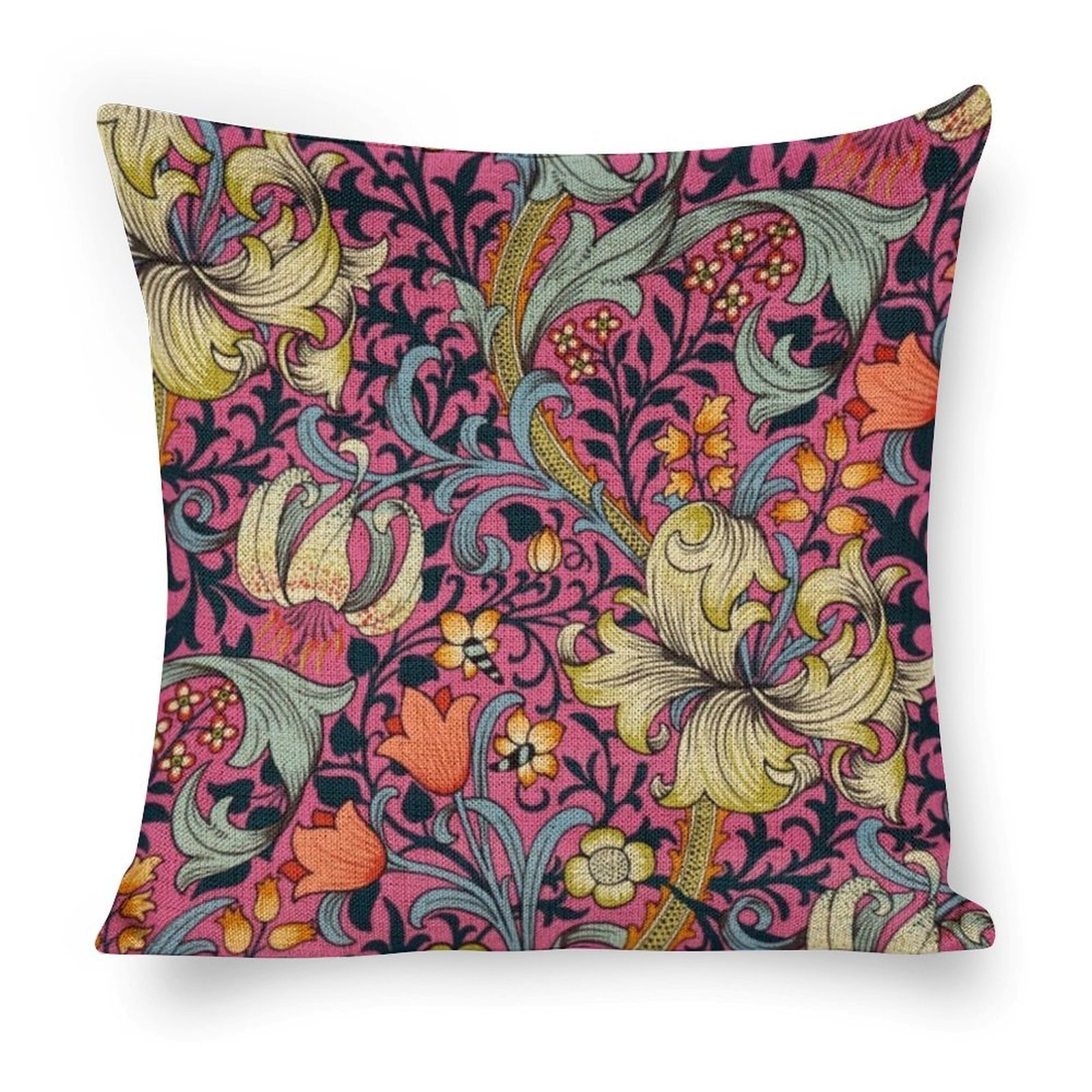 WMorris Colorful Floral Linen Pillow Case