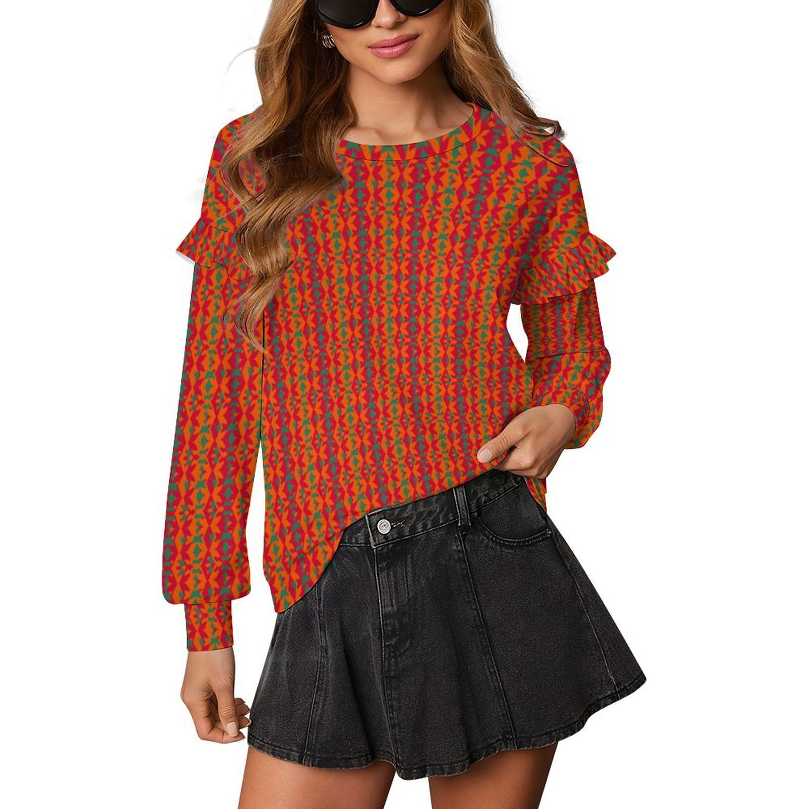 eclectic striped pink orange