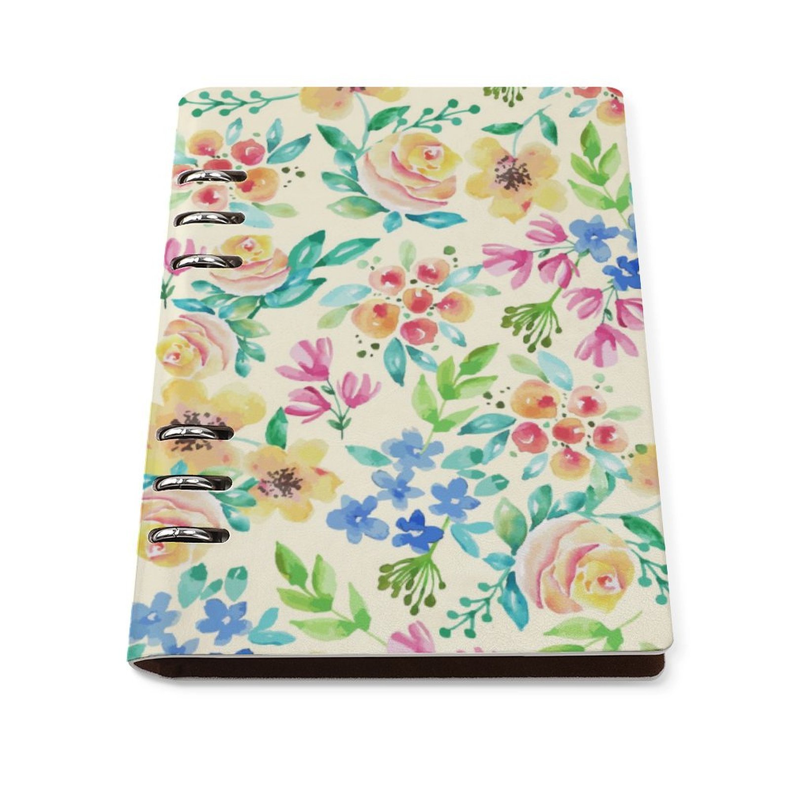 Watercolor Multicolor aesthetic Floral Spiral Journal Notebook artistic Binder Notebook (A5)
