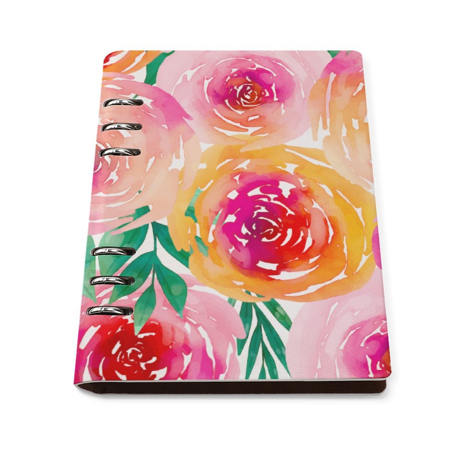 Watercolor Floral Spiral Journal