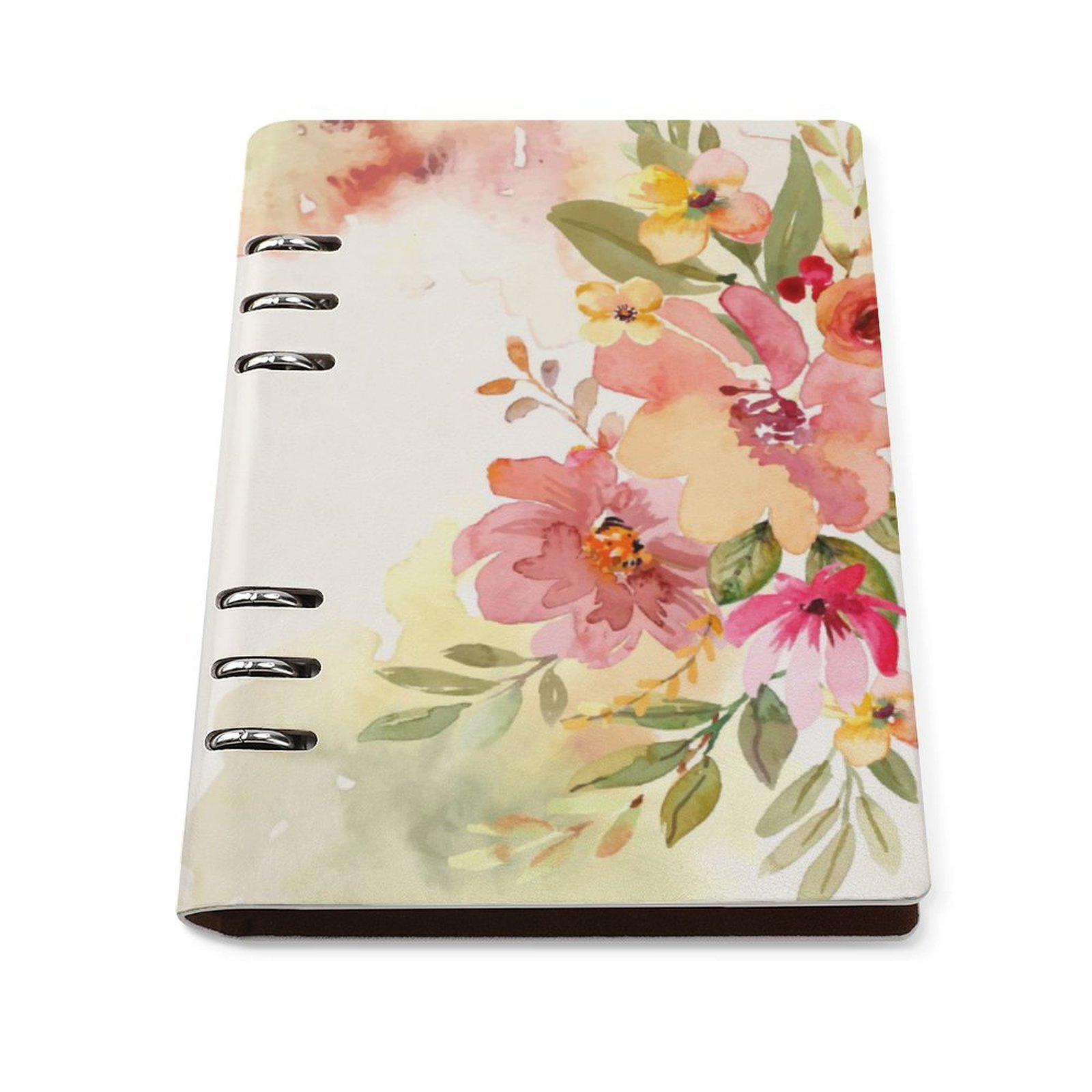 Watercolor Multicolor aesthetic Floral Spiral Journal Notebook artistic Binder Notebook (A5)
