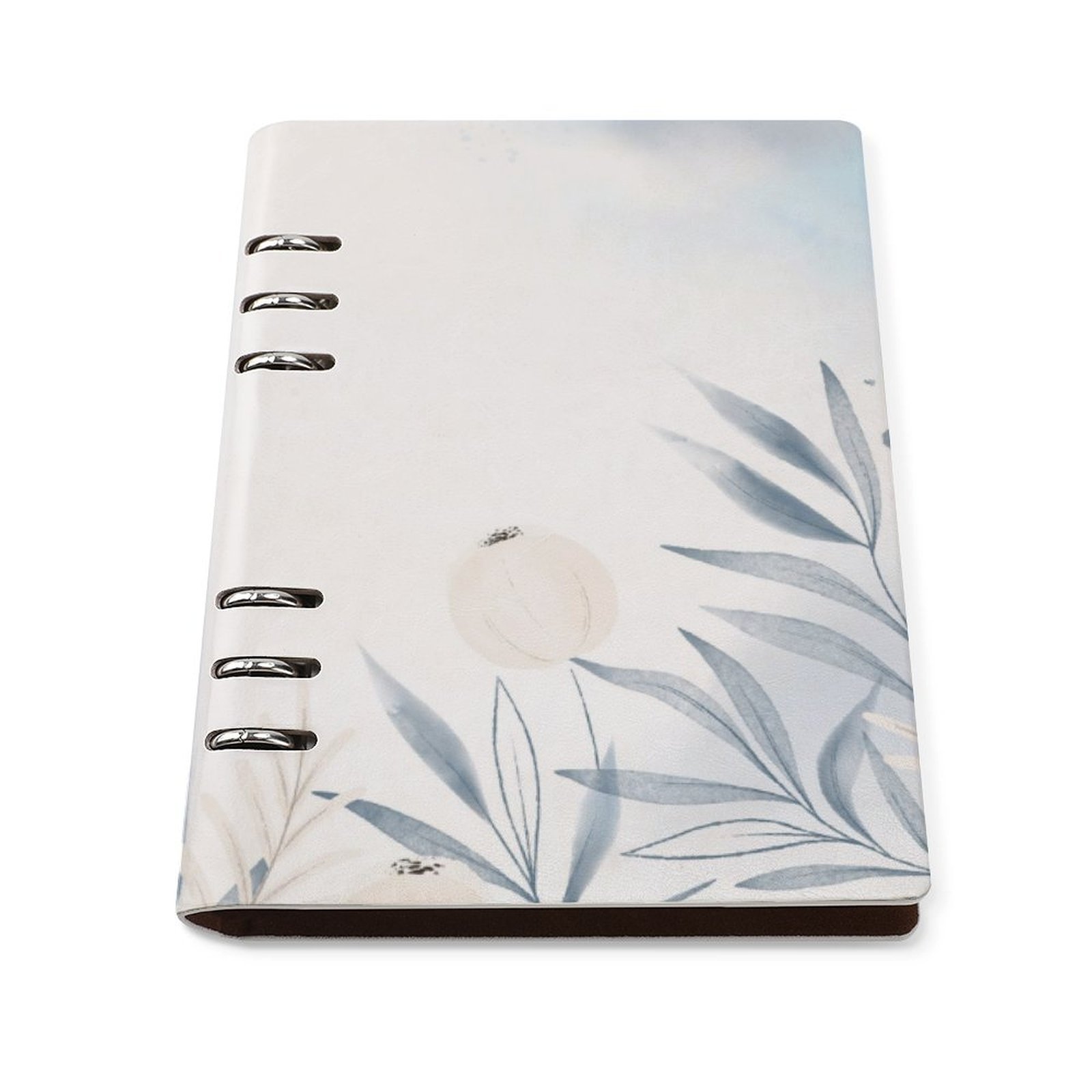 Watercolor Beige aesthetic Floral Spiral Journal Notebook artistic Binder Notebook (A5)