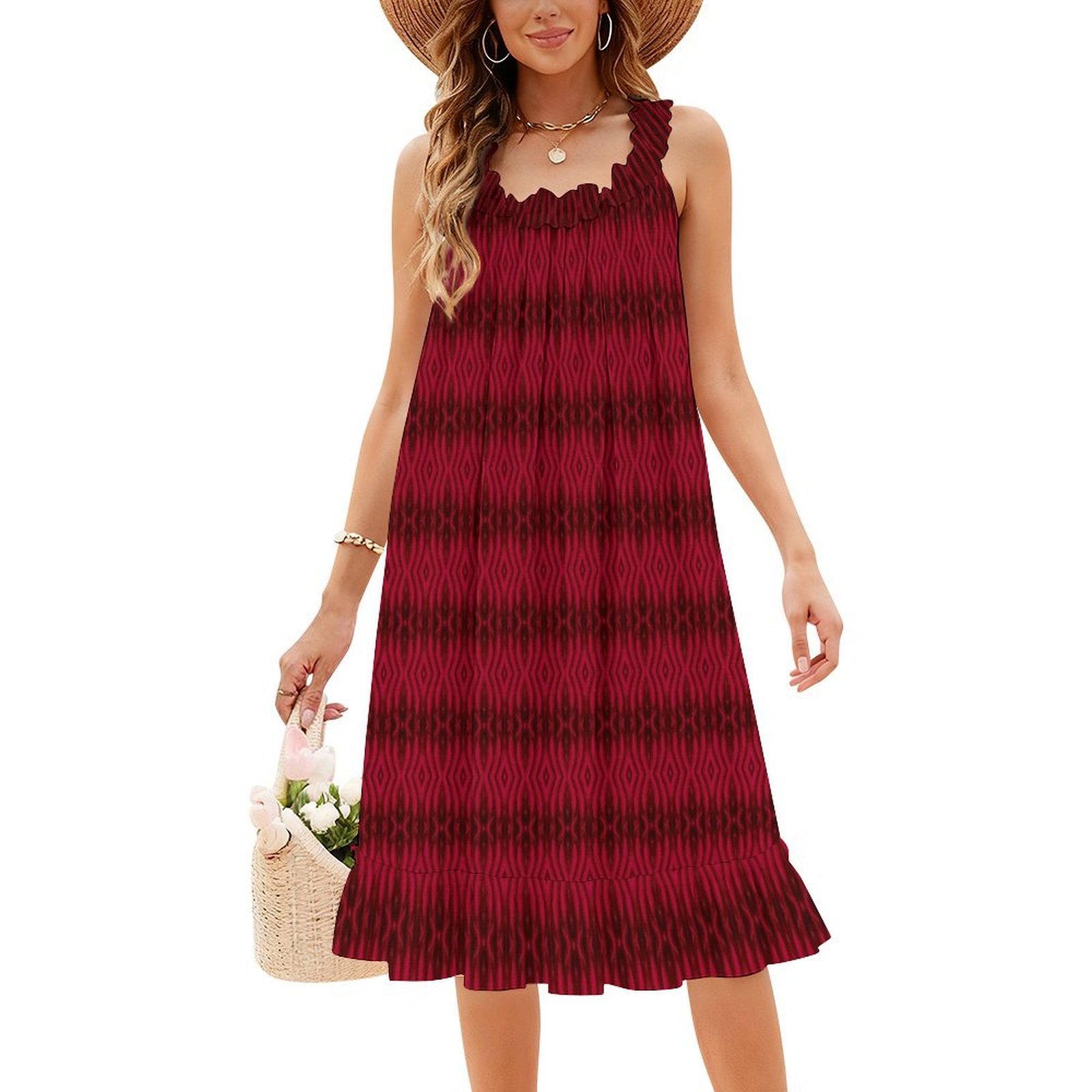 ethnic ornamental fuxia & dark burgundy