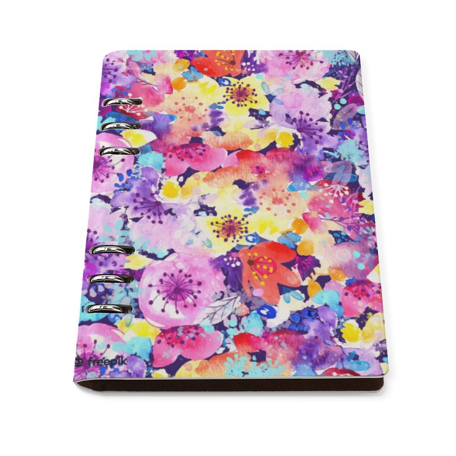 Watercolor multicolor Floral Spiral Journal Notebook artistic Binder Notebook (A5)