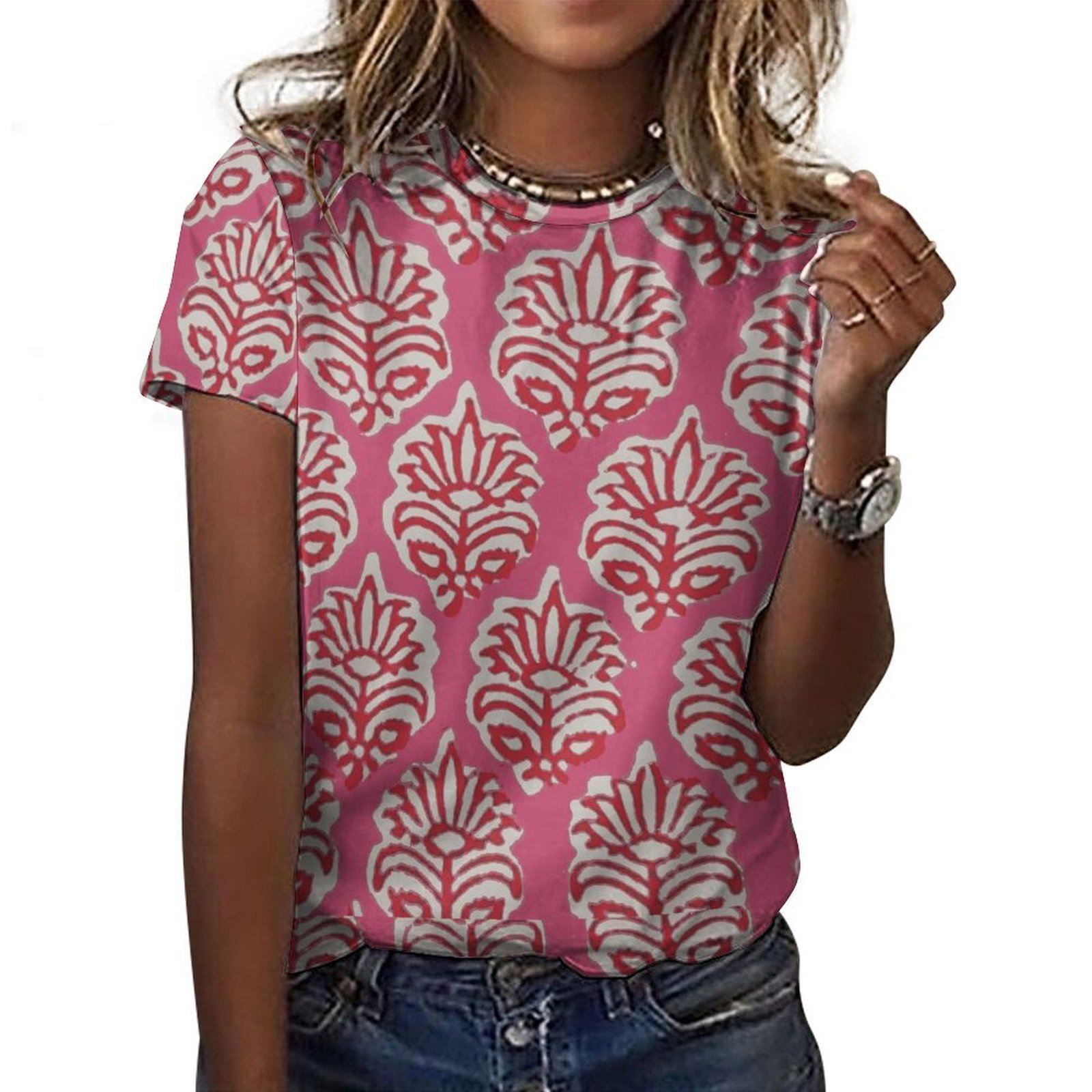 Floral Print Deep blush rust multi Women’s T-Shirt