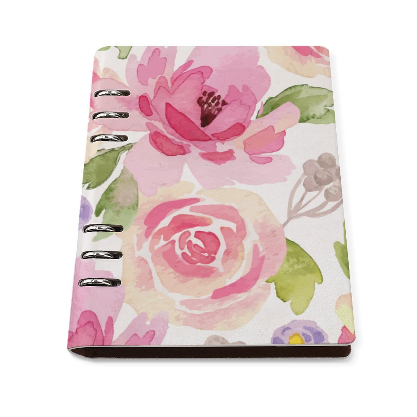 Floral Deep Blush Watercolor Spiral Journal