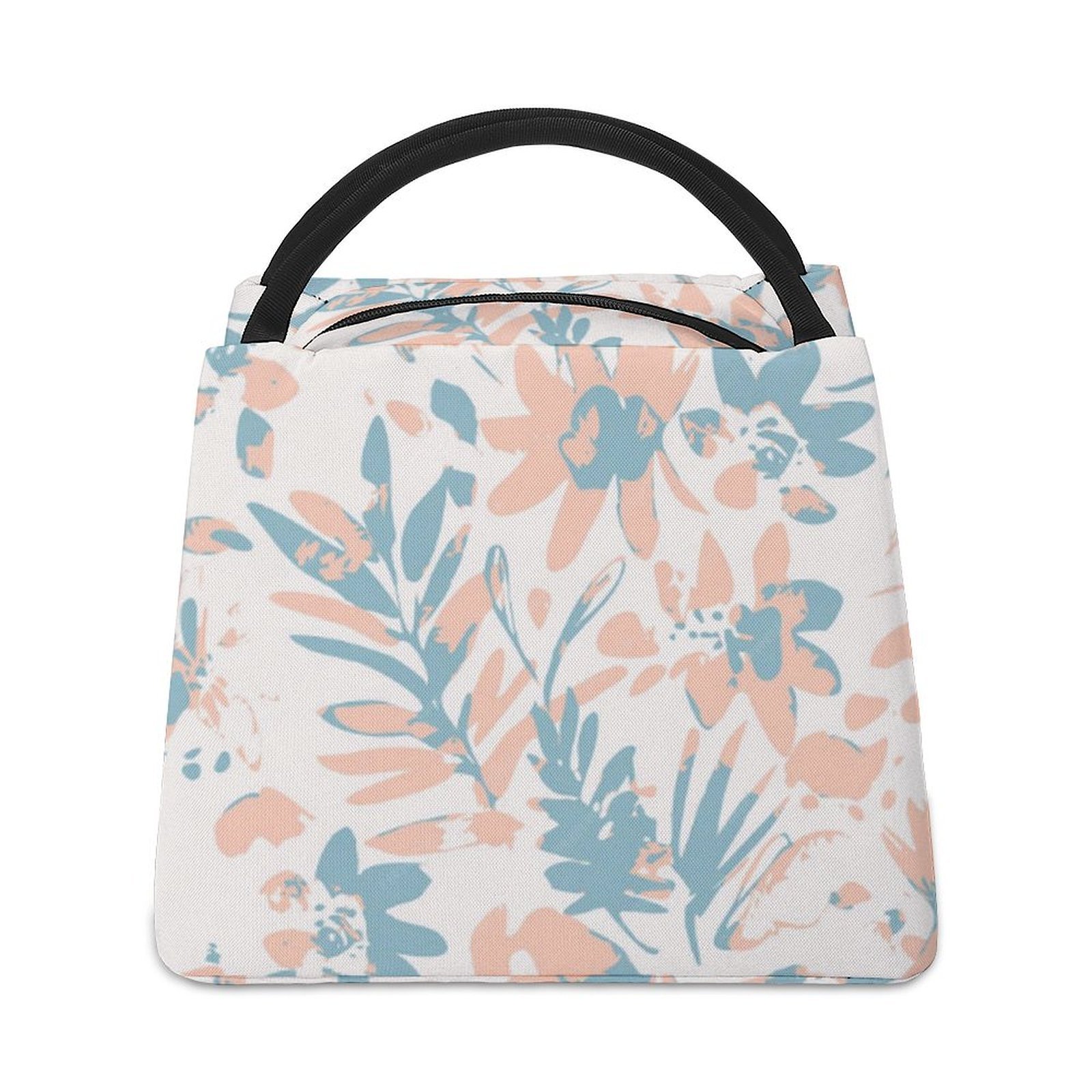 Thermal Lunch Bag Tote Rust blue design