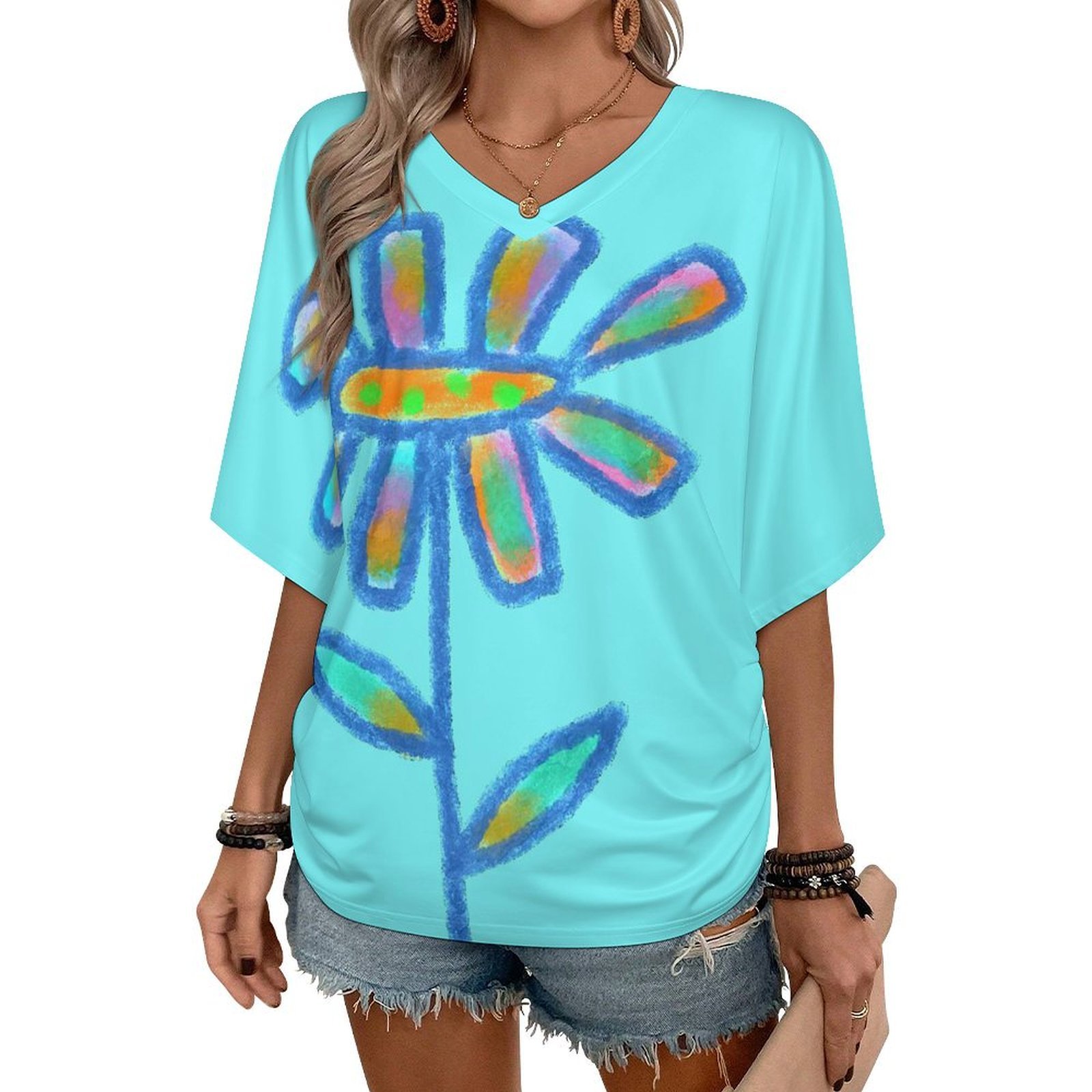 Funky Abstract Flower Art to Wear