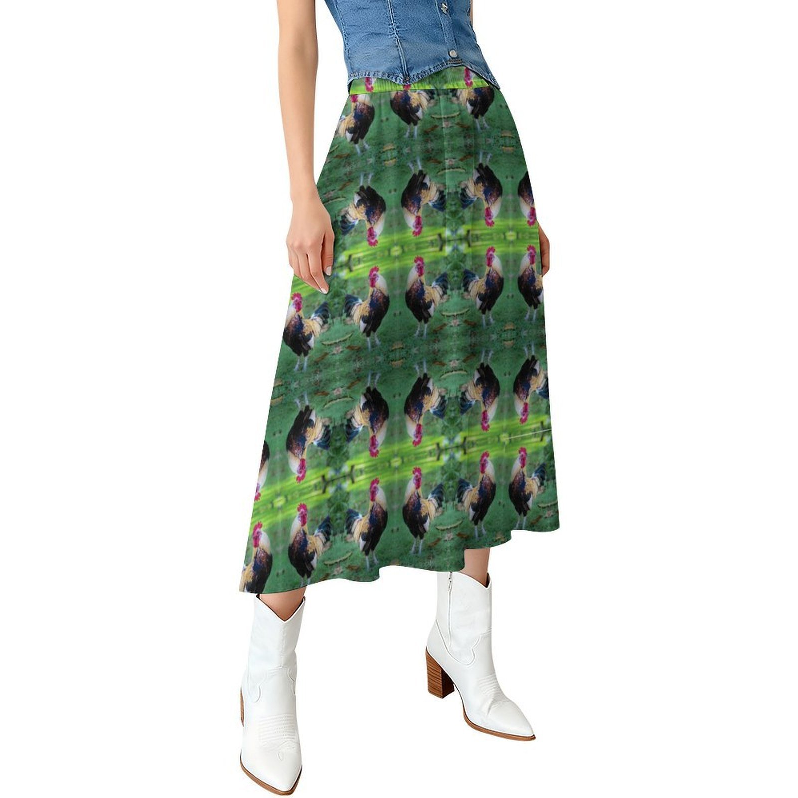 Rooster Maxi Skirt