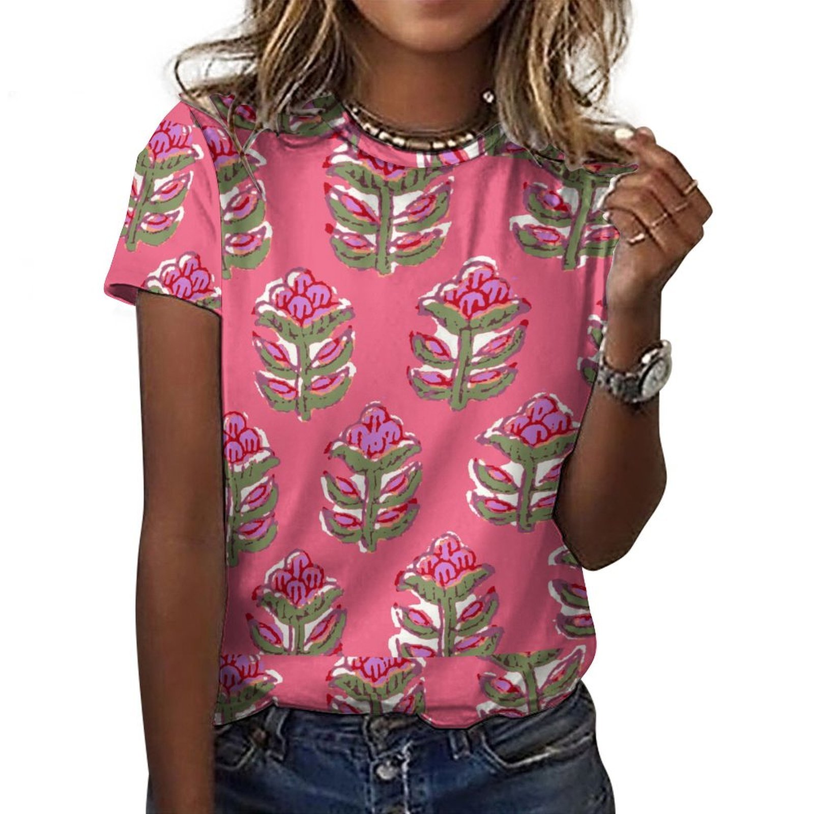 Floral Print Deep blush purple Women’s T-Shirt
