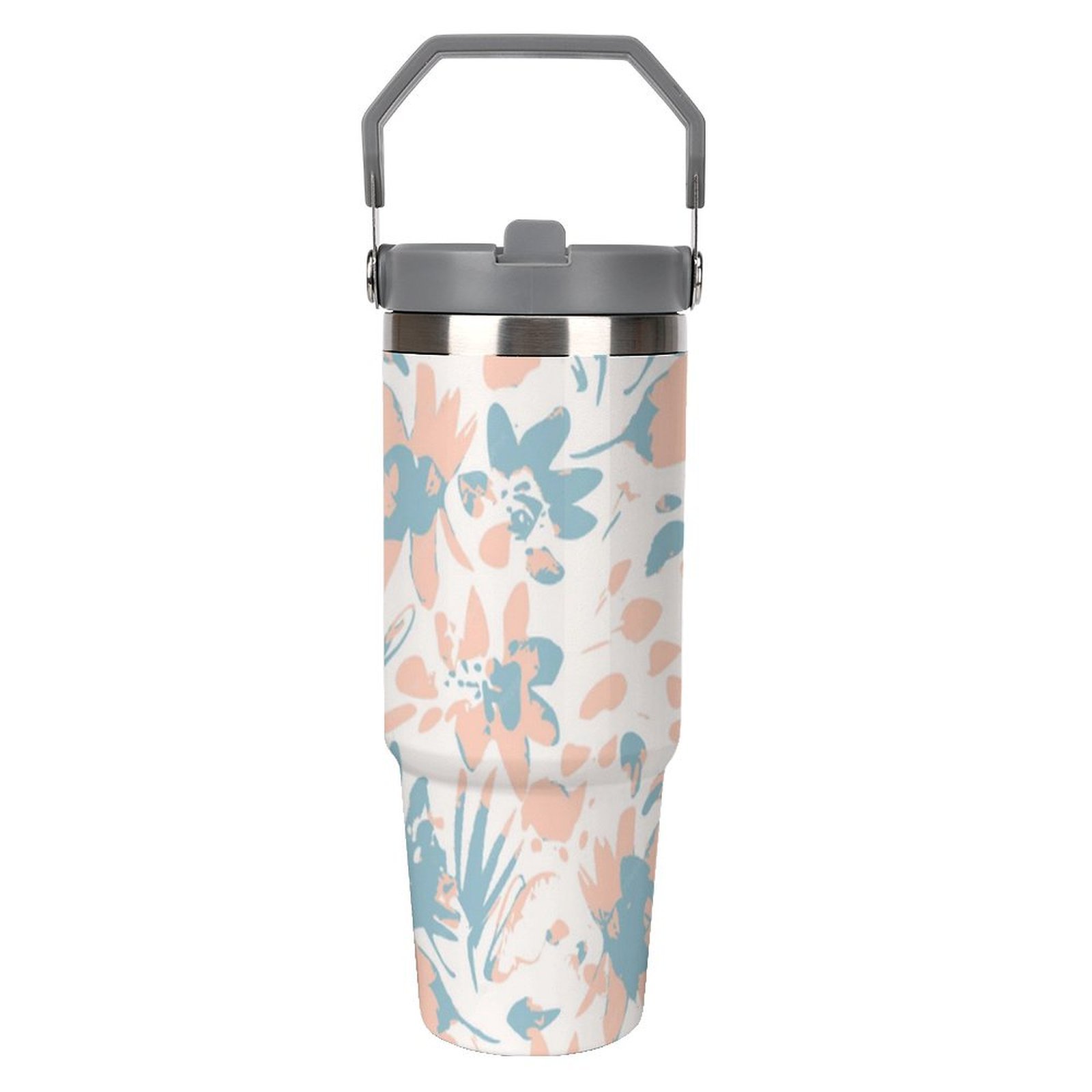 Drinkware Tumbler Vacuum Flask -Rust Blue Design