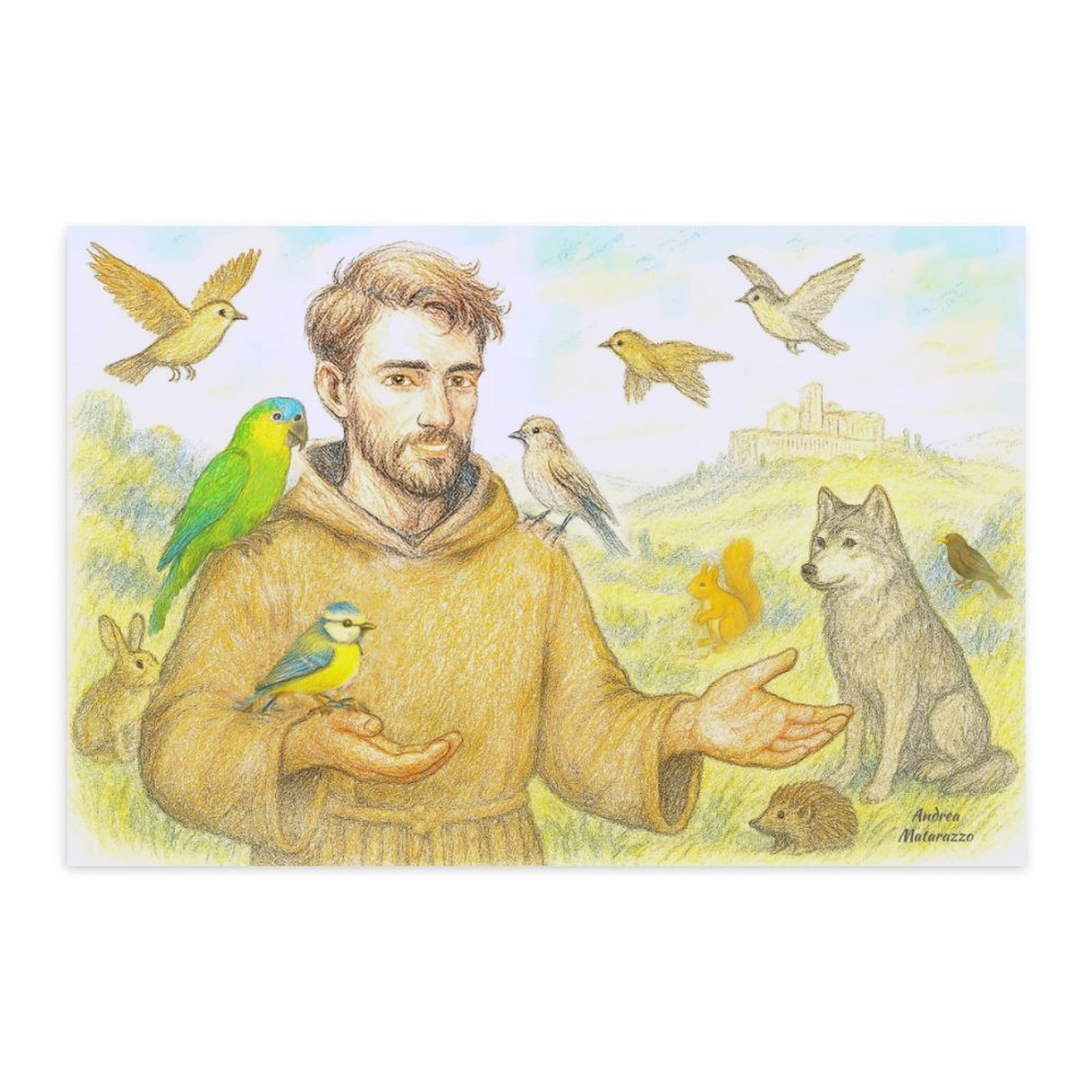 Saint Francis and the sermon to the birds and animals