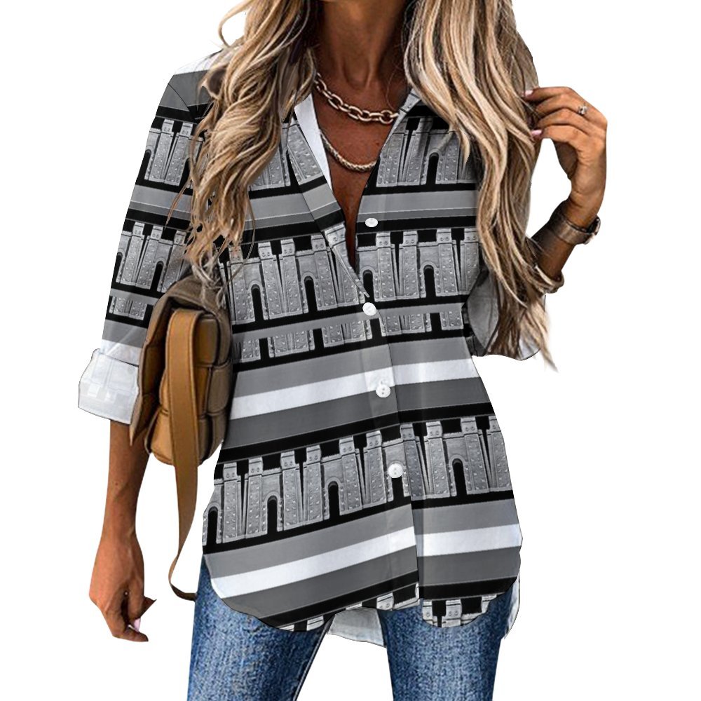 Ishtar gate shirt Long Sleeve Blouse (B648)