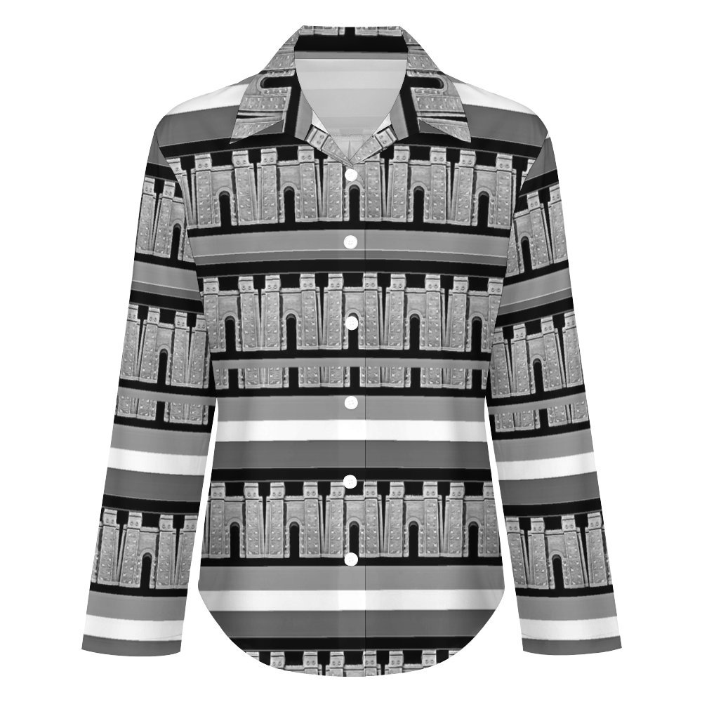 Ishtar gate shirt Long Sleeve Blouse (B648)