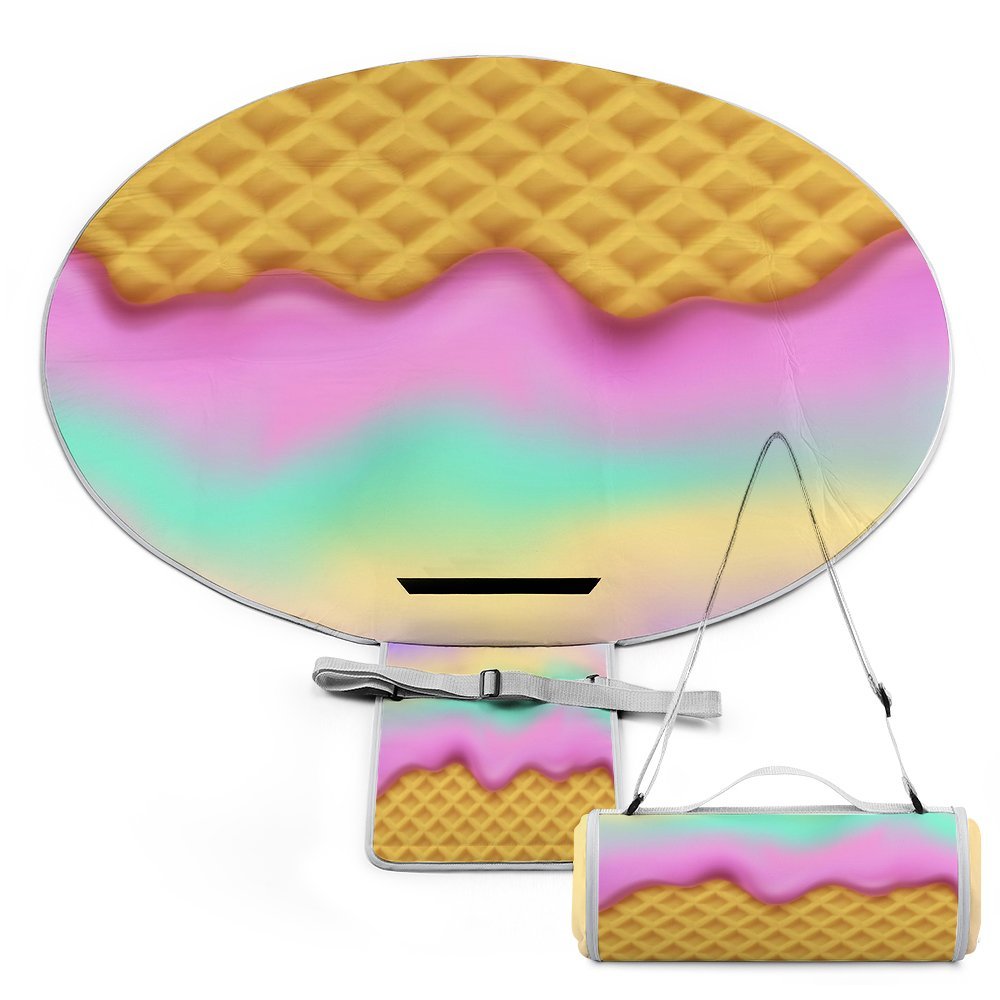 Round outdoor picnic mat