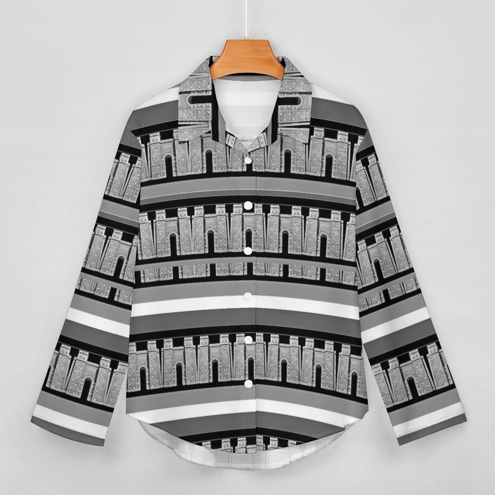 Ishtar gate shirt Long Sleeve Blouse (B648)