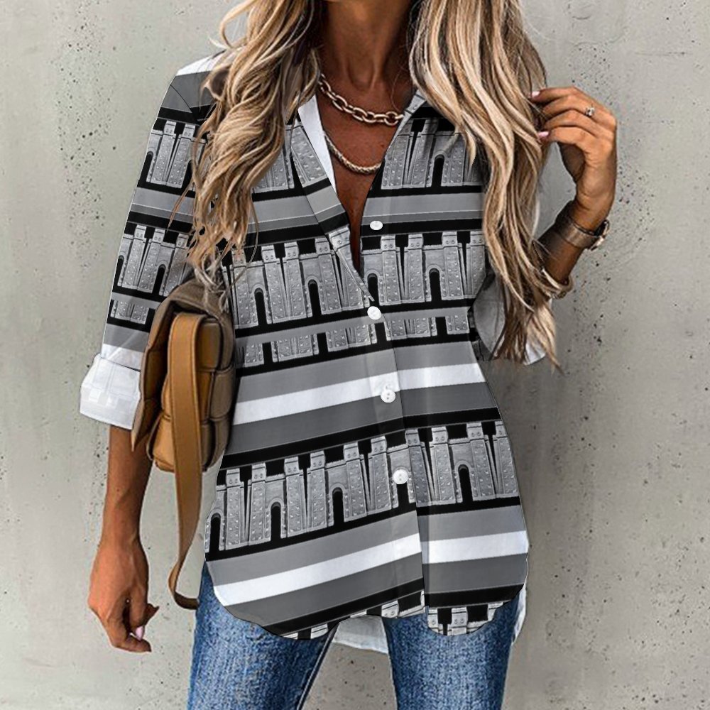 Ishtar gate shirt Long Sleeve Blouse (B648)