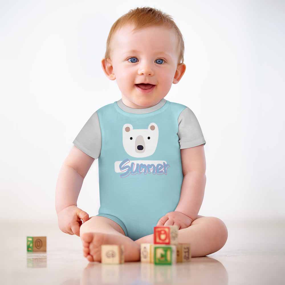 100% Cotton Custom Baby Short Sleeve Romper
