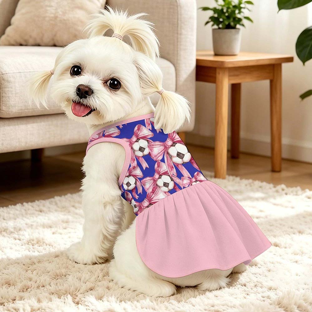 Custom Sleeveless Pet Ruffle Skirt Dress For Small Puppies