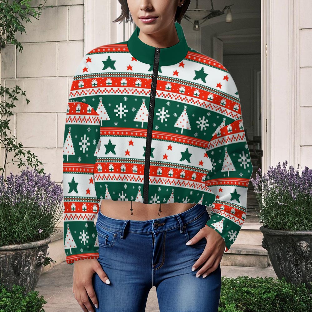 Custom Women's Long Sleeve Fleece Hoodie Short Jacket Coat