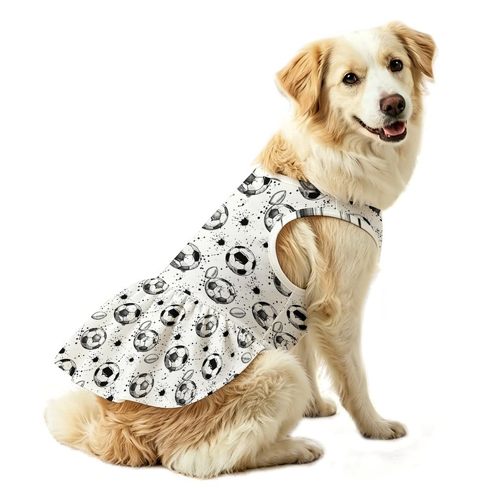 Custom Sleeveless Pet Ruffle Skirt Dress For Medium Large Dogs